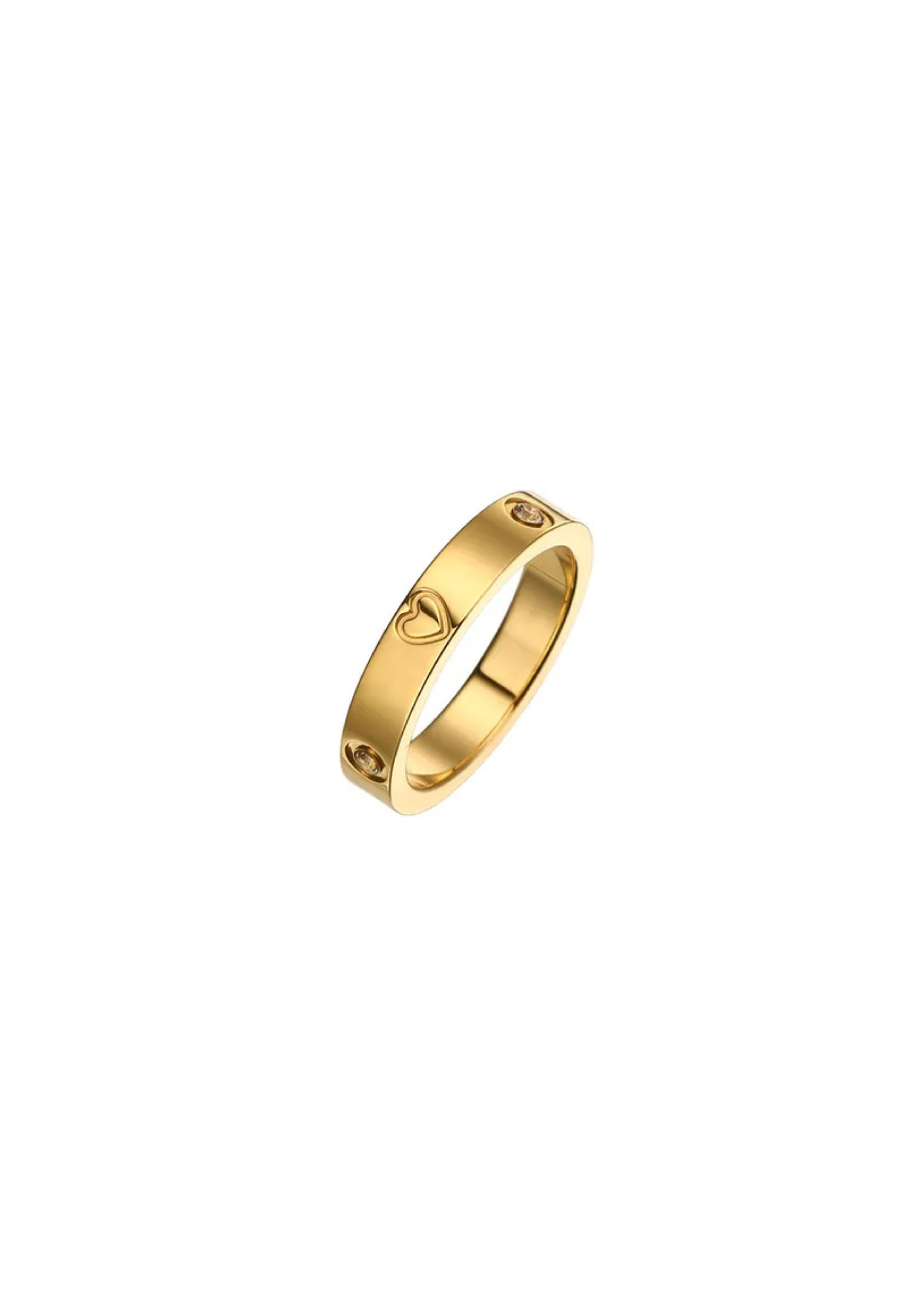 Golden Heart Ring I Gold
