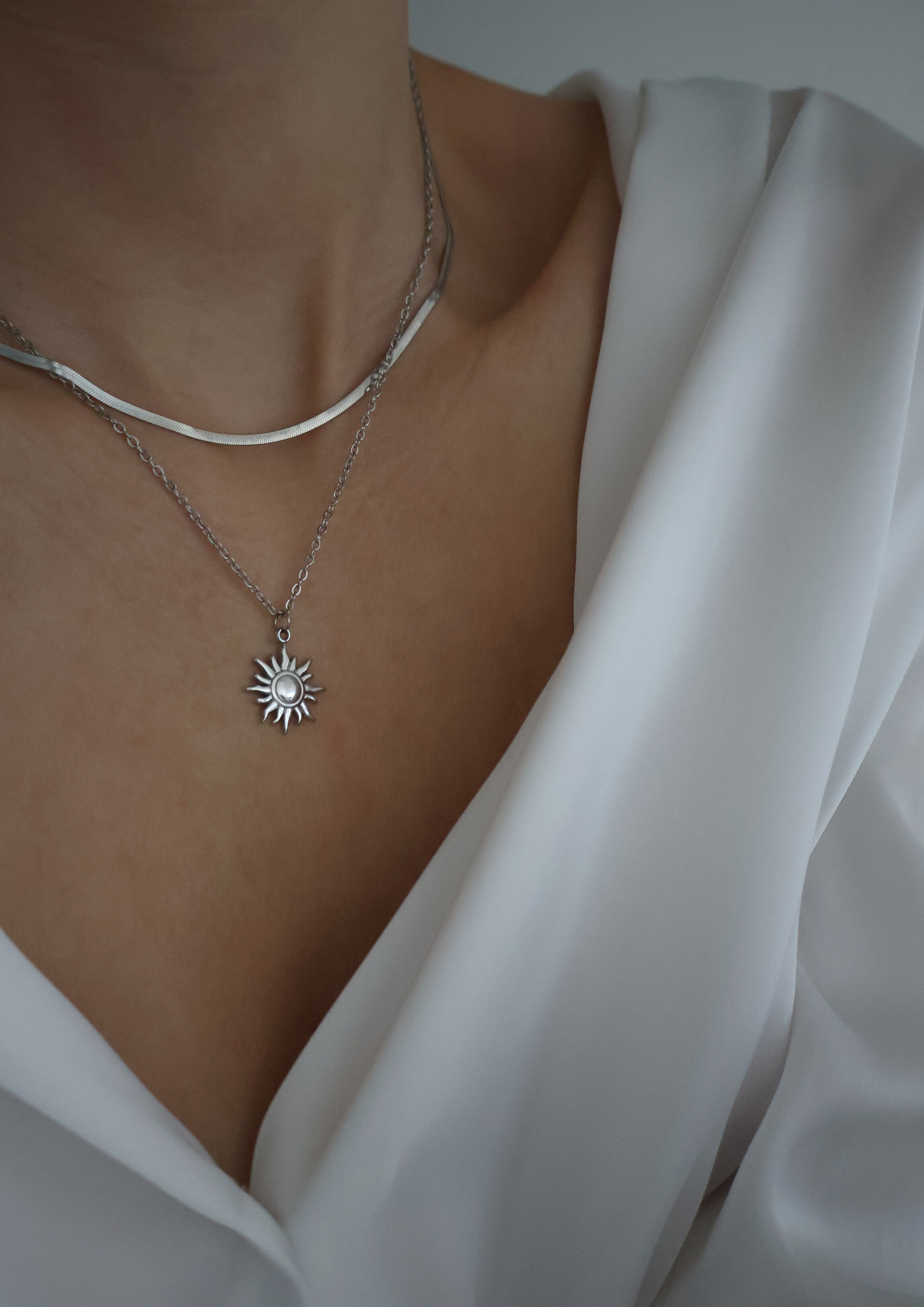 Luna Halskette 2mm I Silber