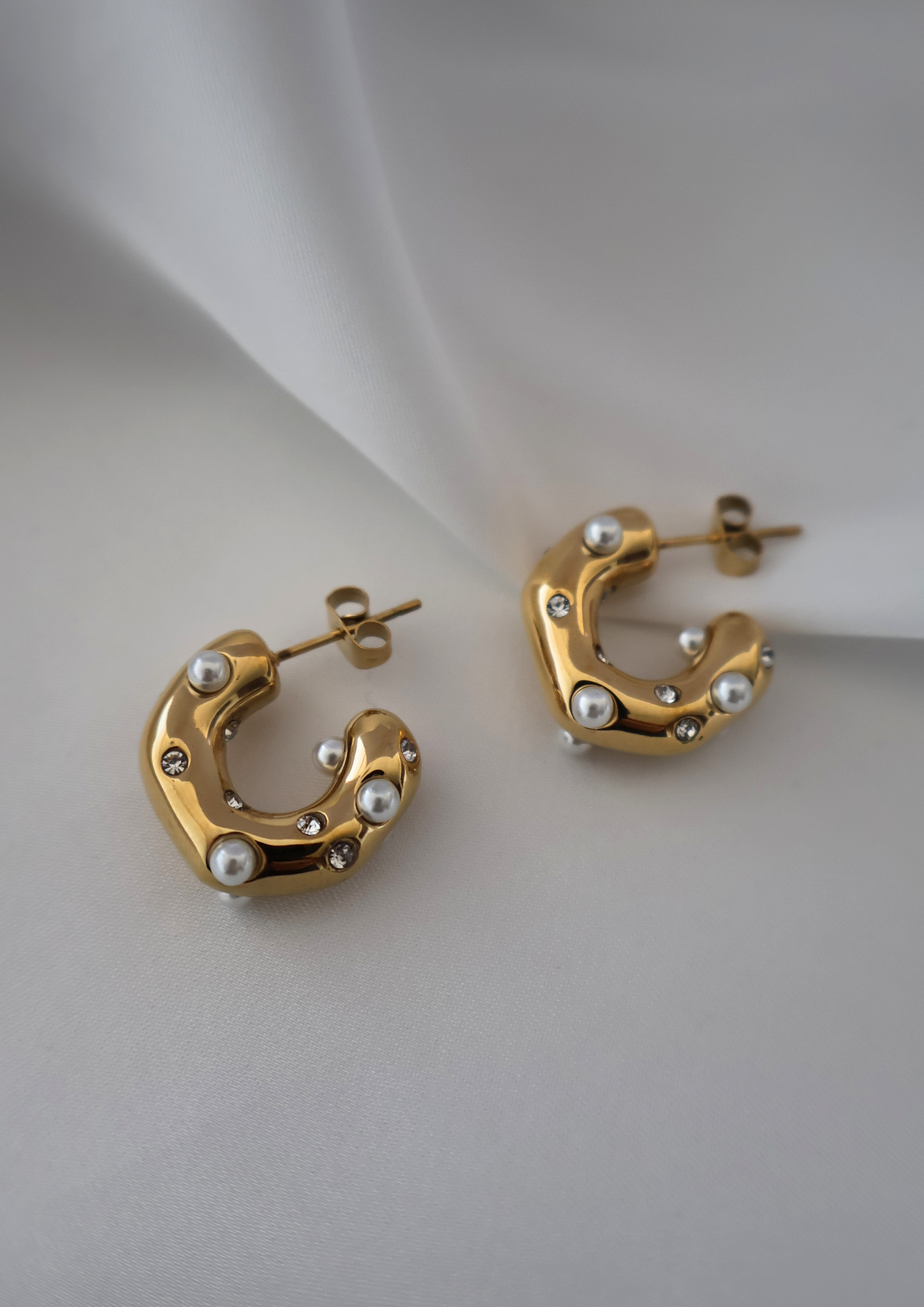 Organic Ohrstecker I Gold