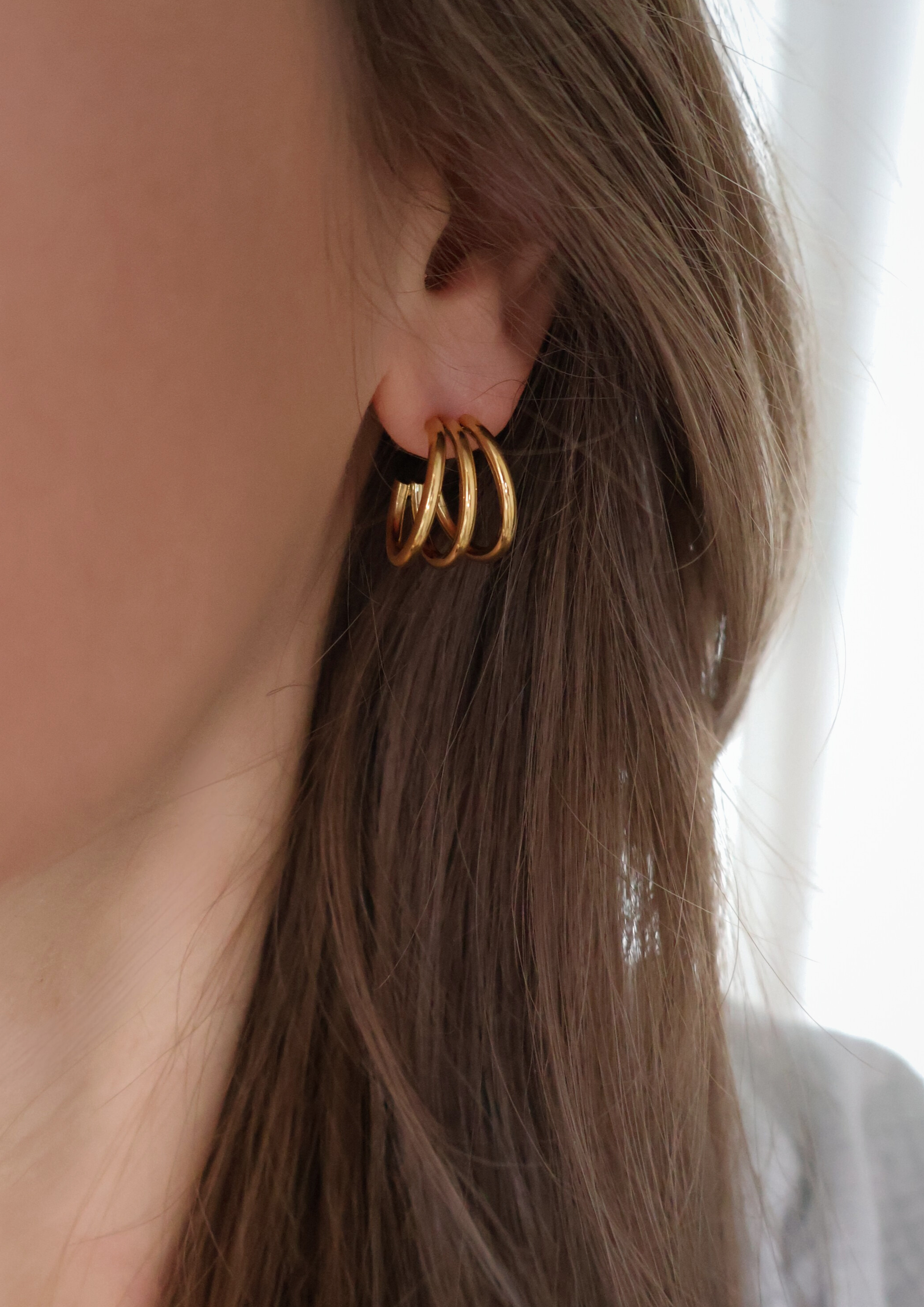 Luna Loop Ohrstecker I Gold
