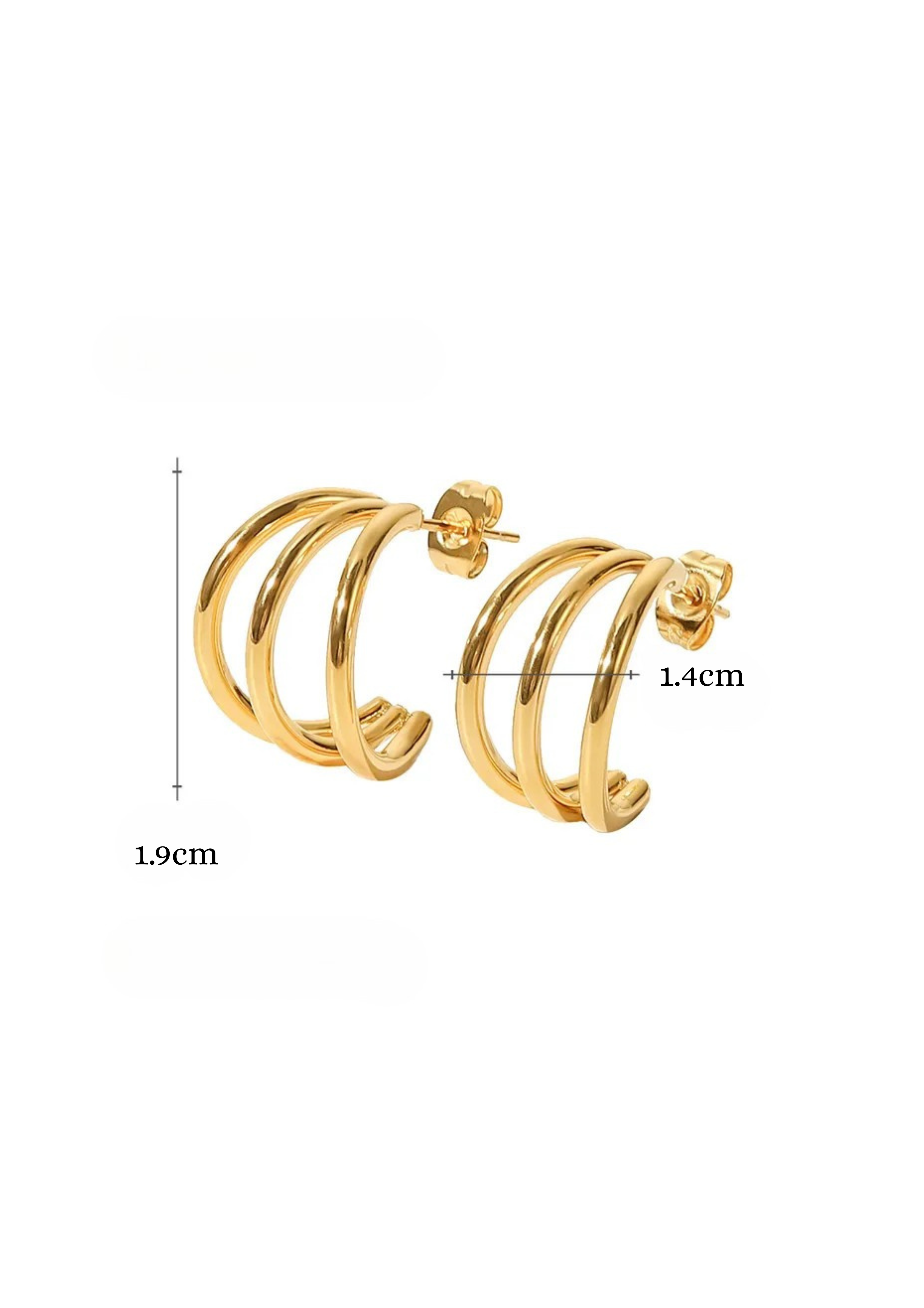 Luna Loop Ohrstecker I Gold