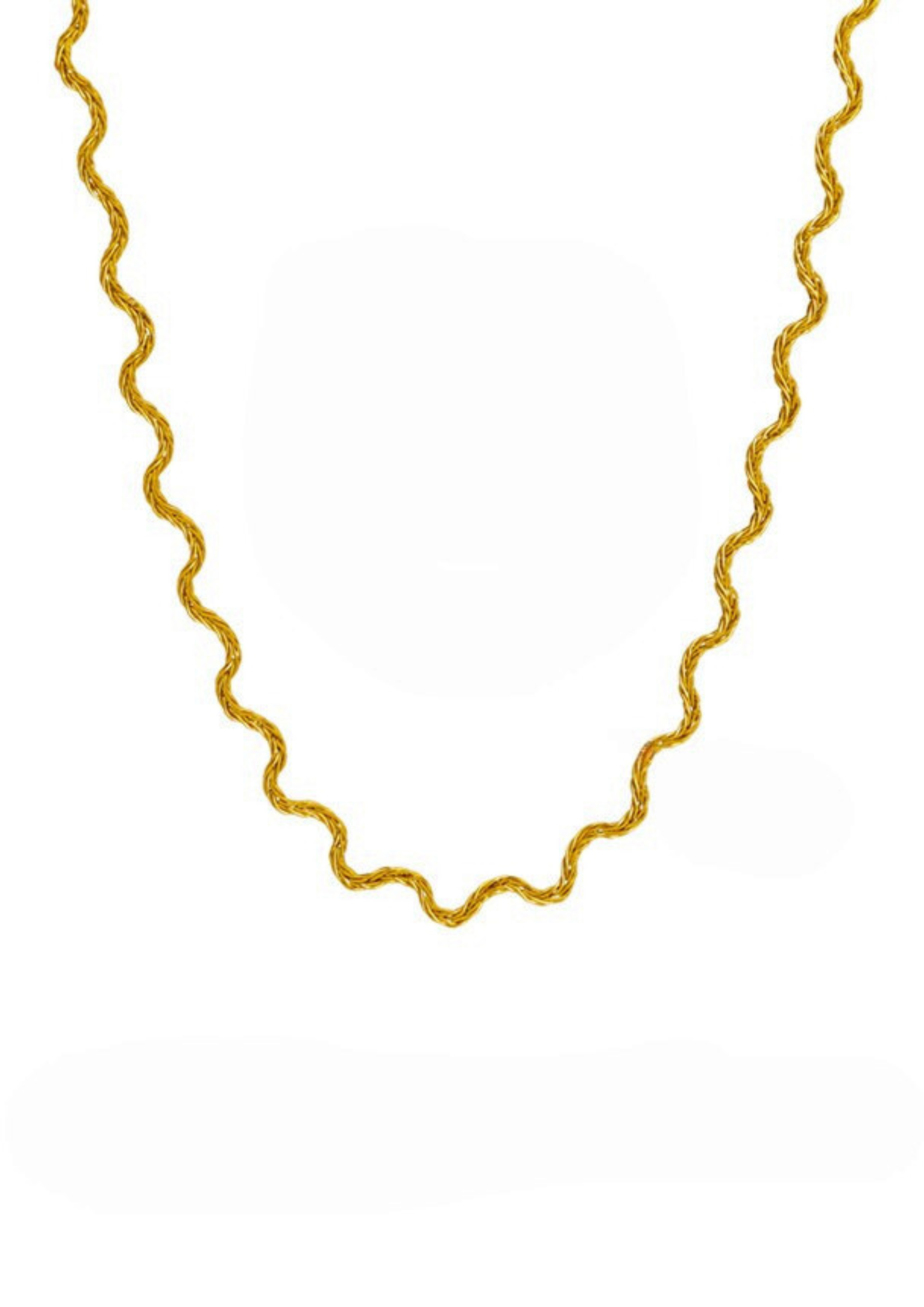 Wave Halskette I Gold