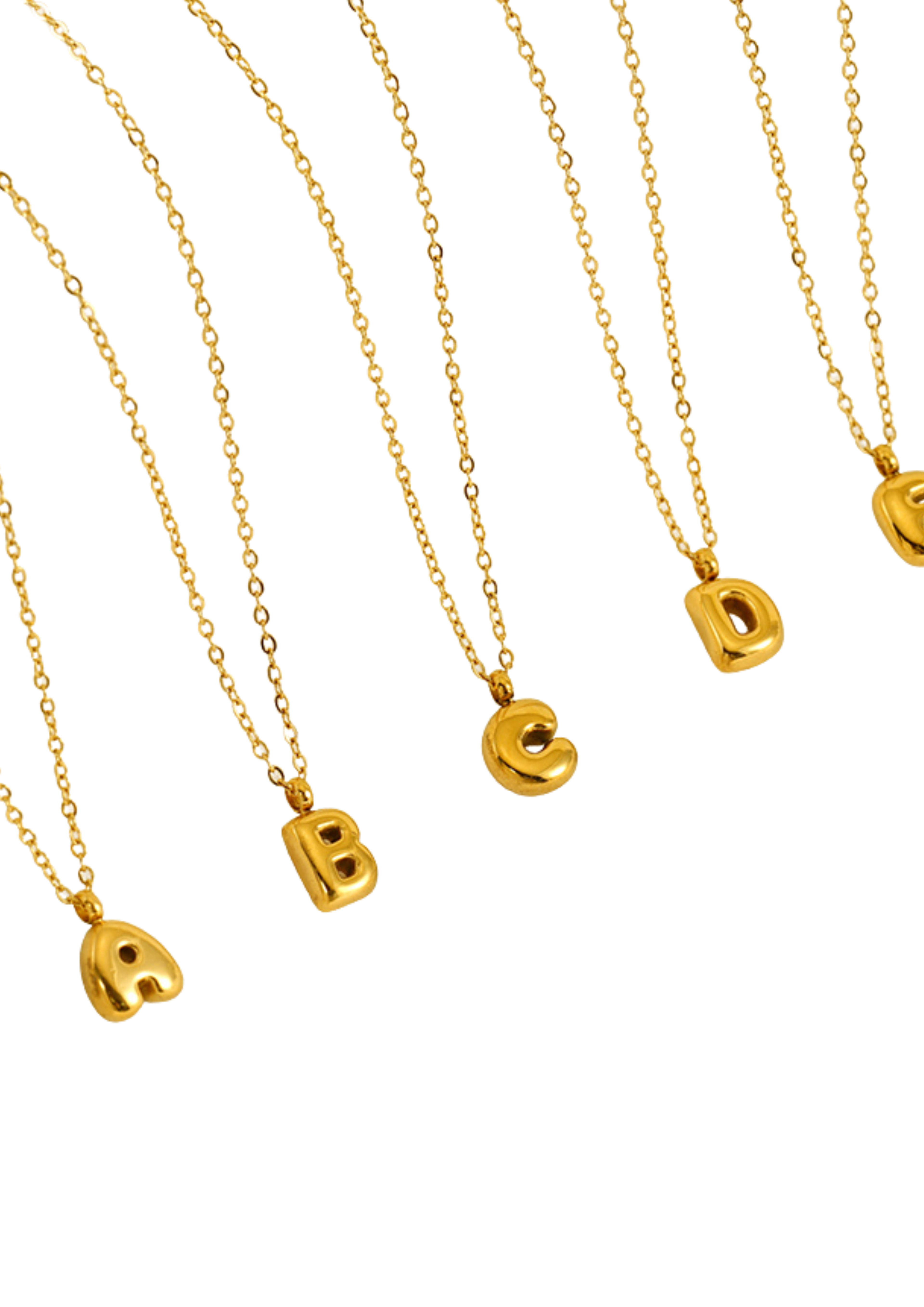 Letter Halskette I Gold