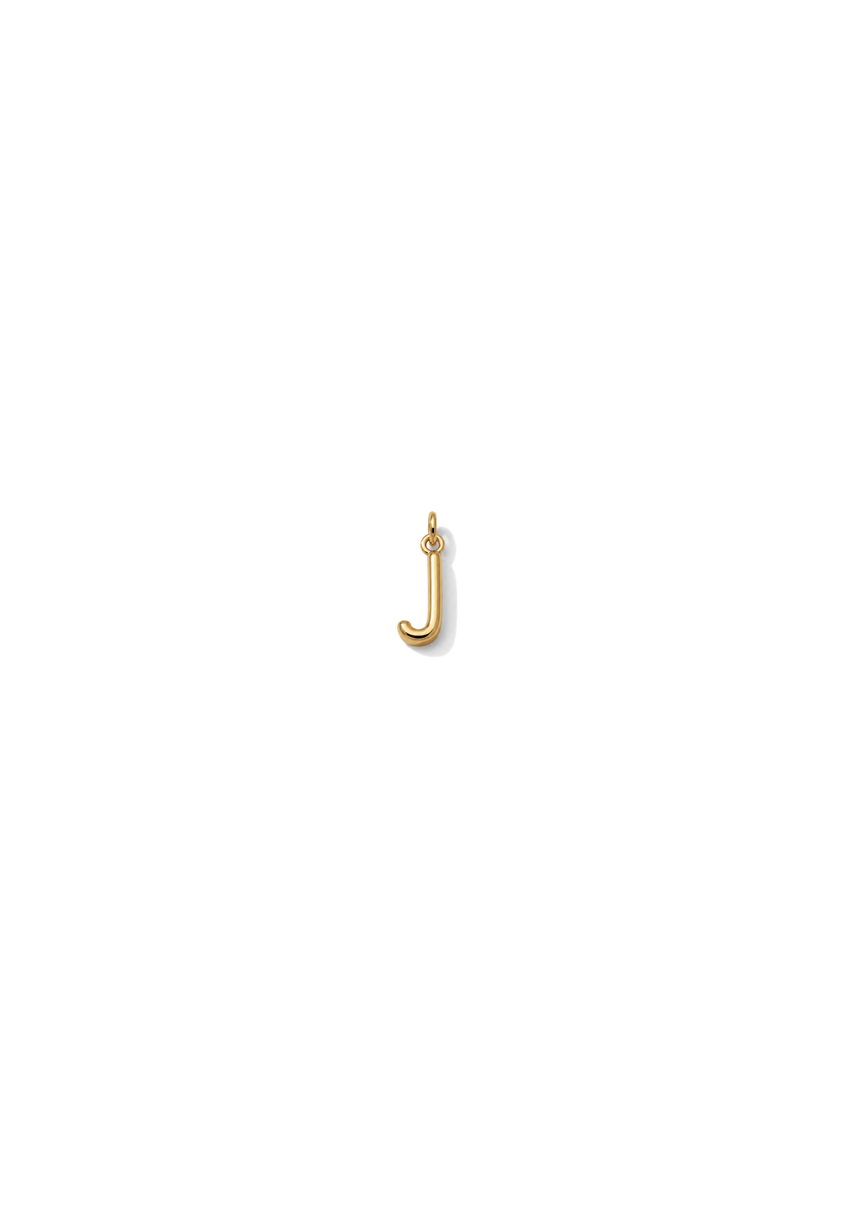 Micro Letter Charm I Gold