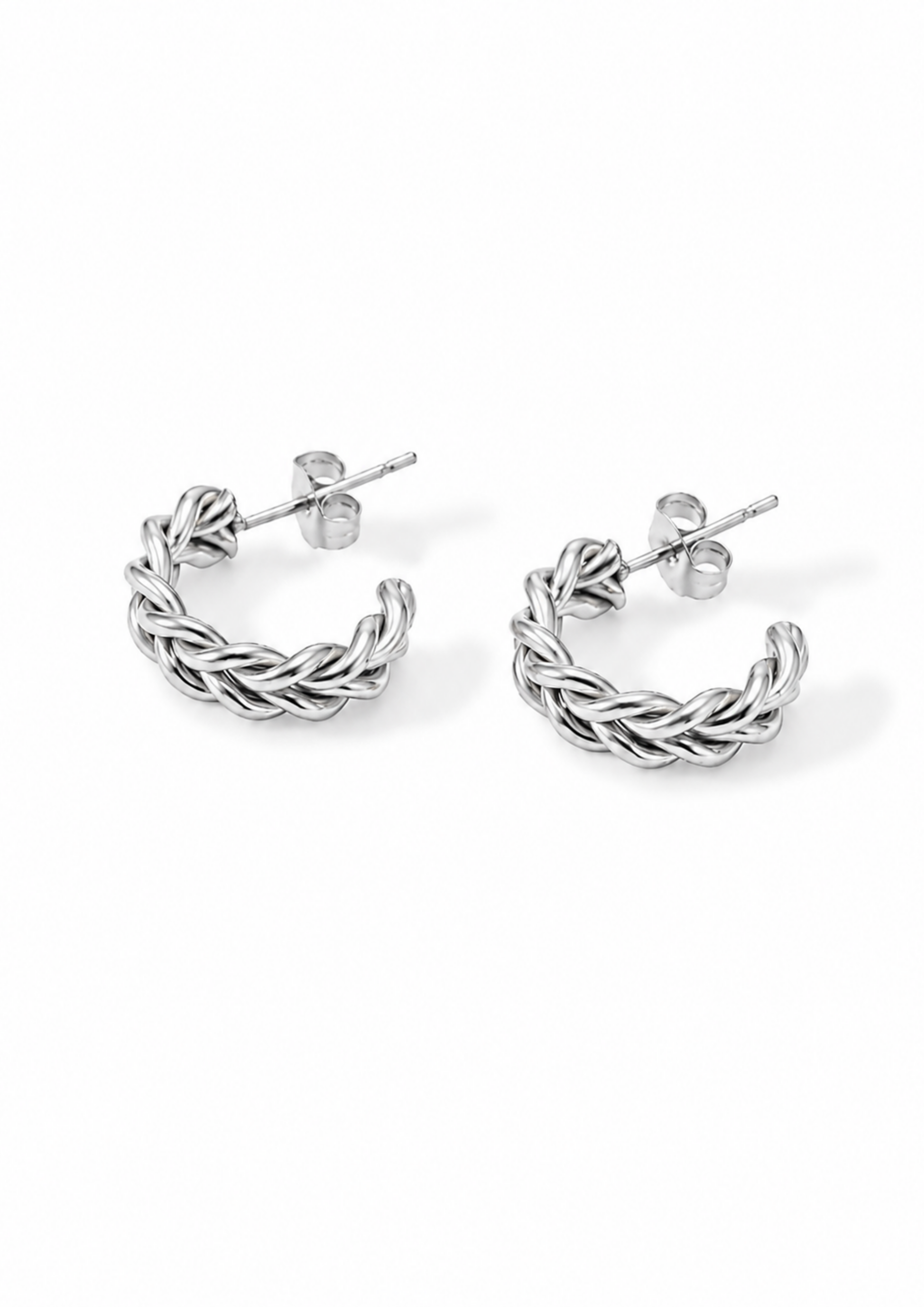 Braided Ohrstecker I Silber