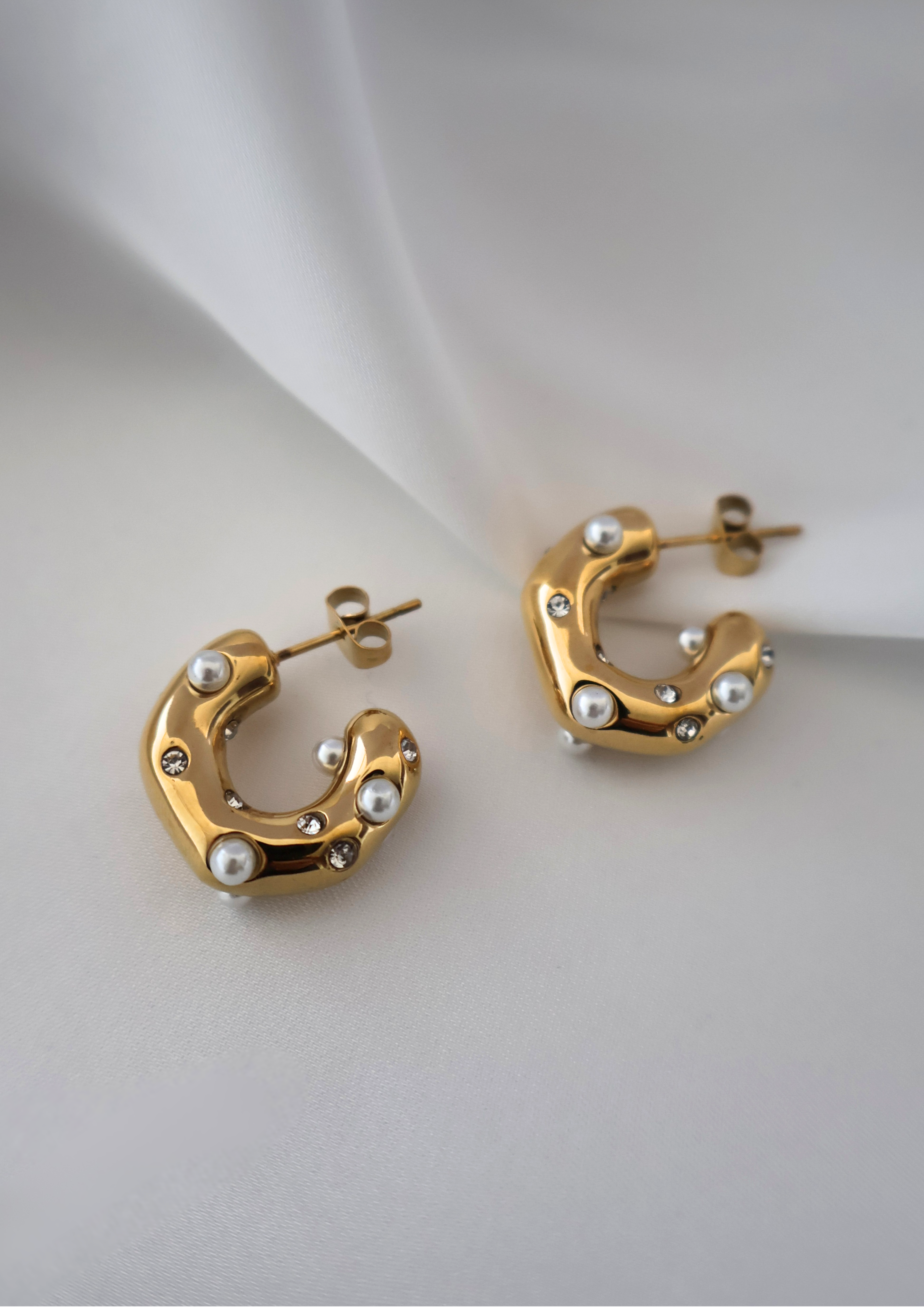 Organic Ohrstecker I Gold