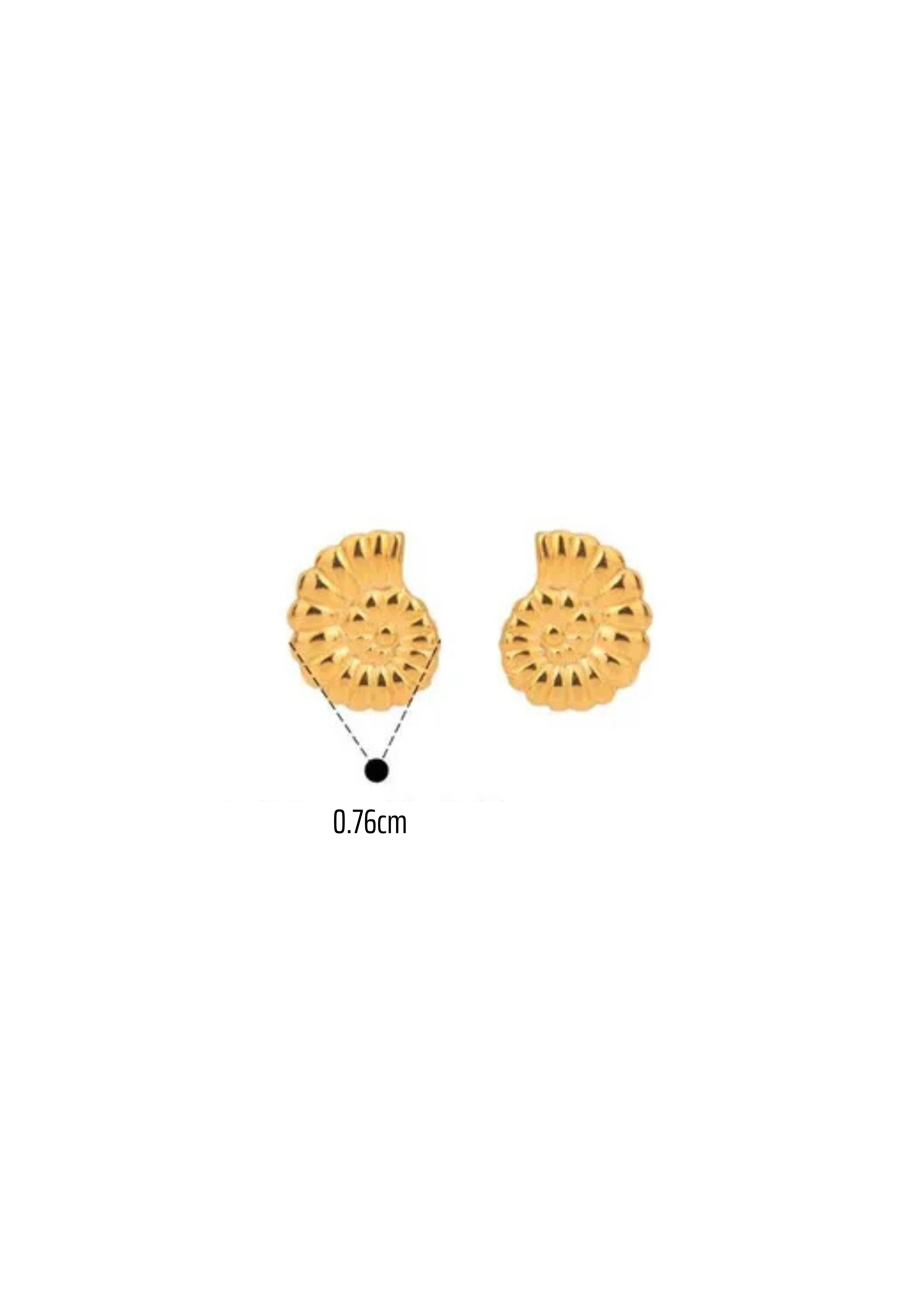Fossil Ohrstecker I Gold
