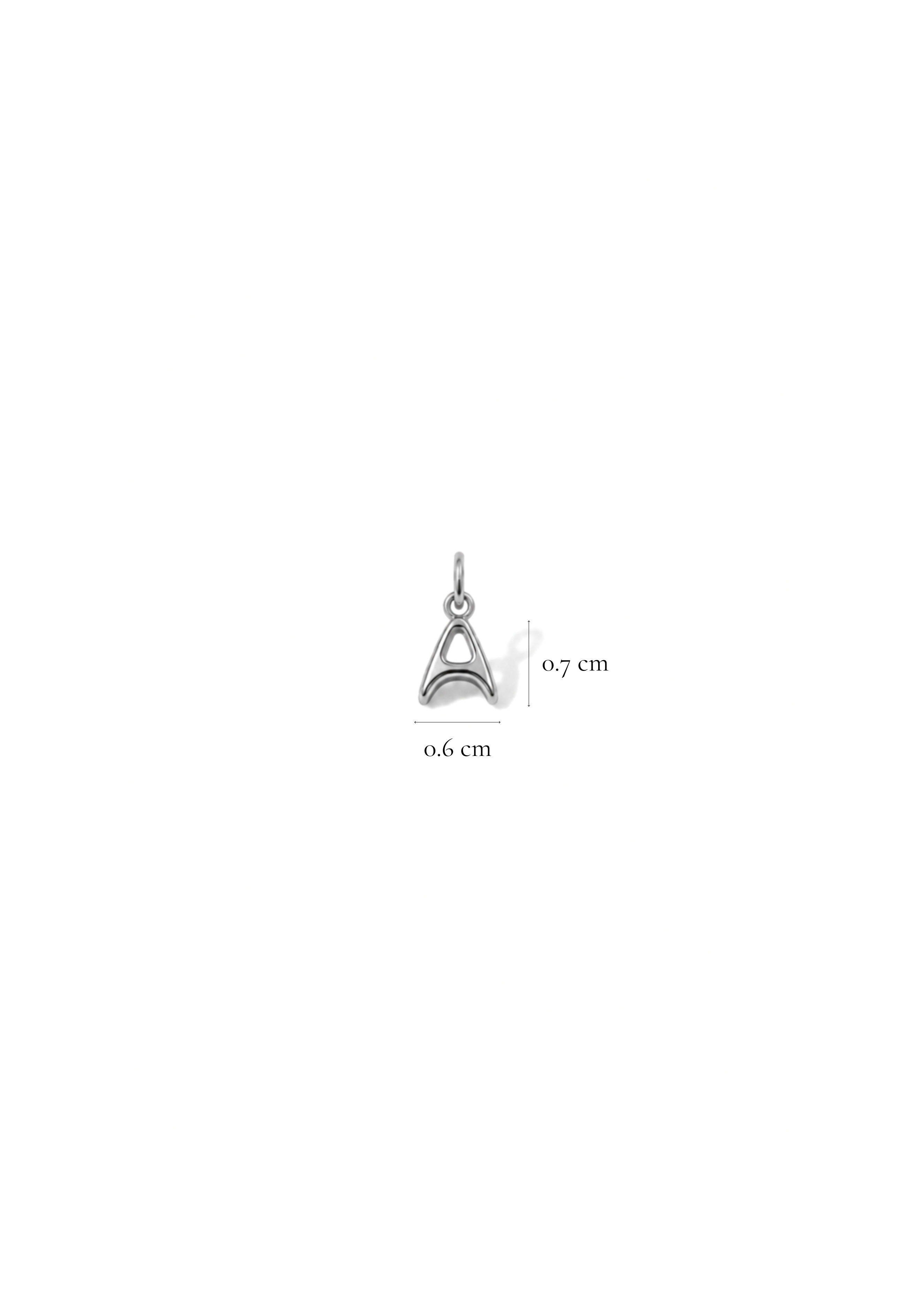 Micro Letter Charm I Silber