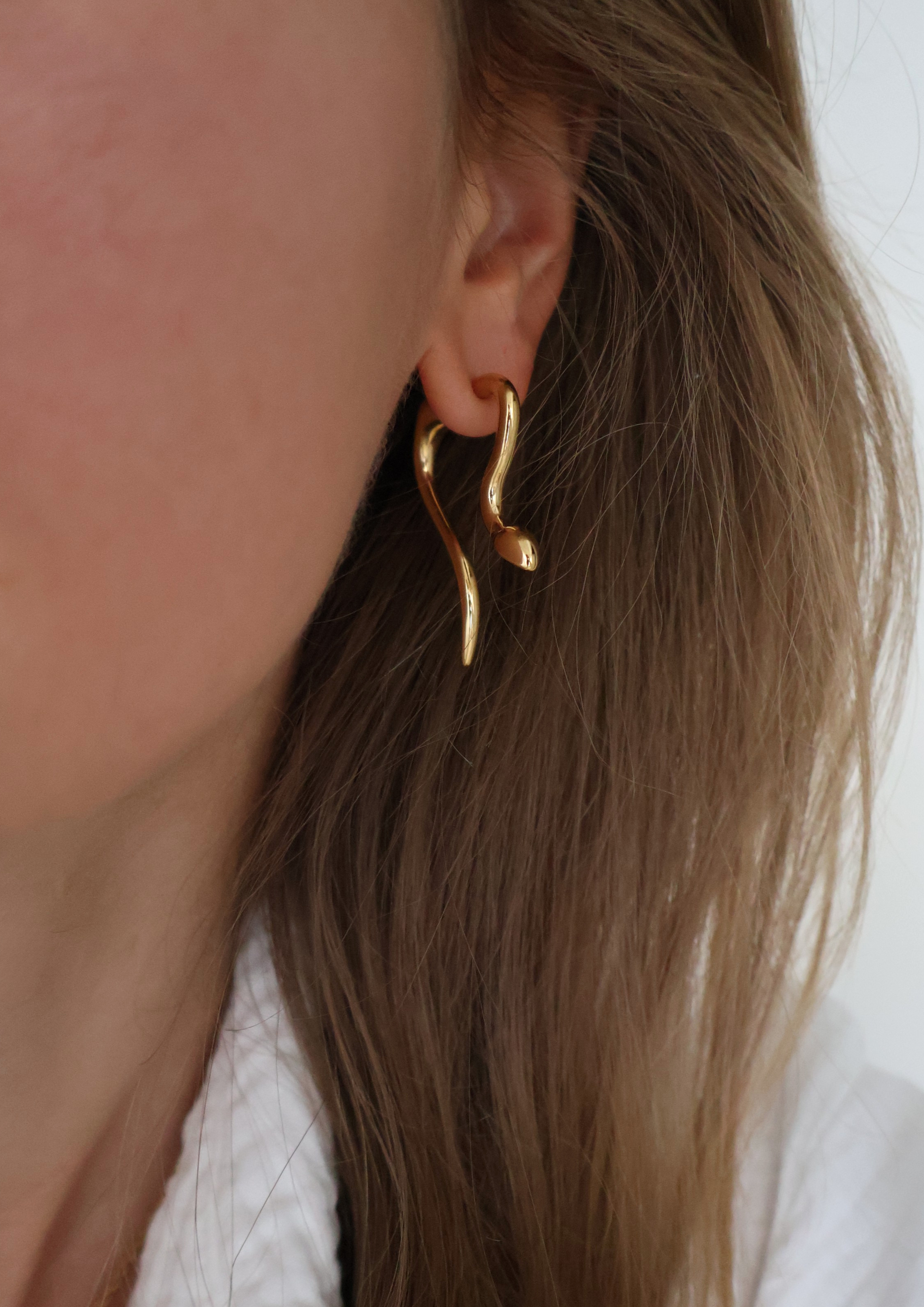 Snake Ohrstecker I Gold