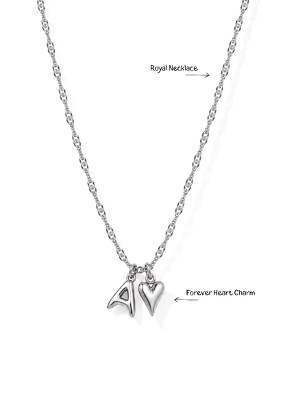 Forever Heart Charm I Silber