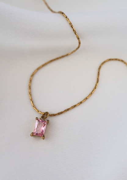 Birthstone Halskette I Gold