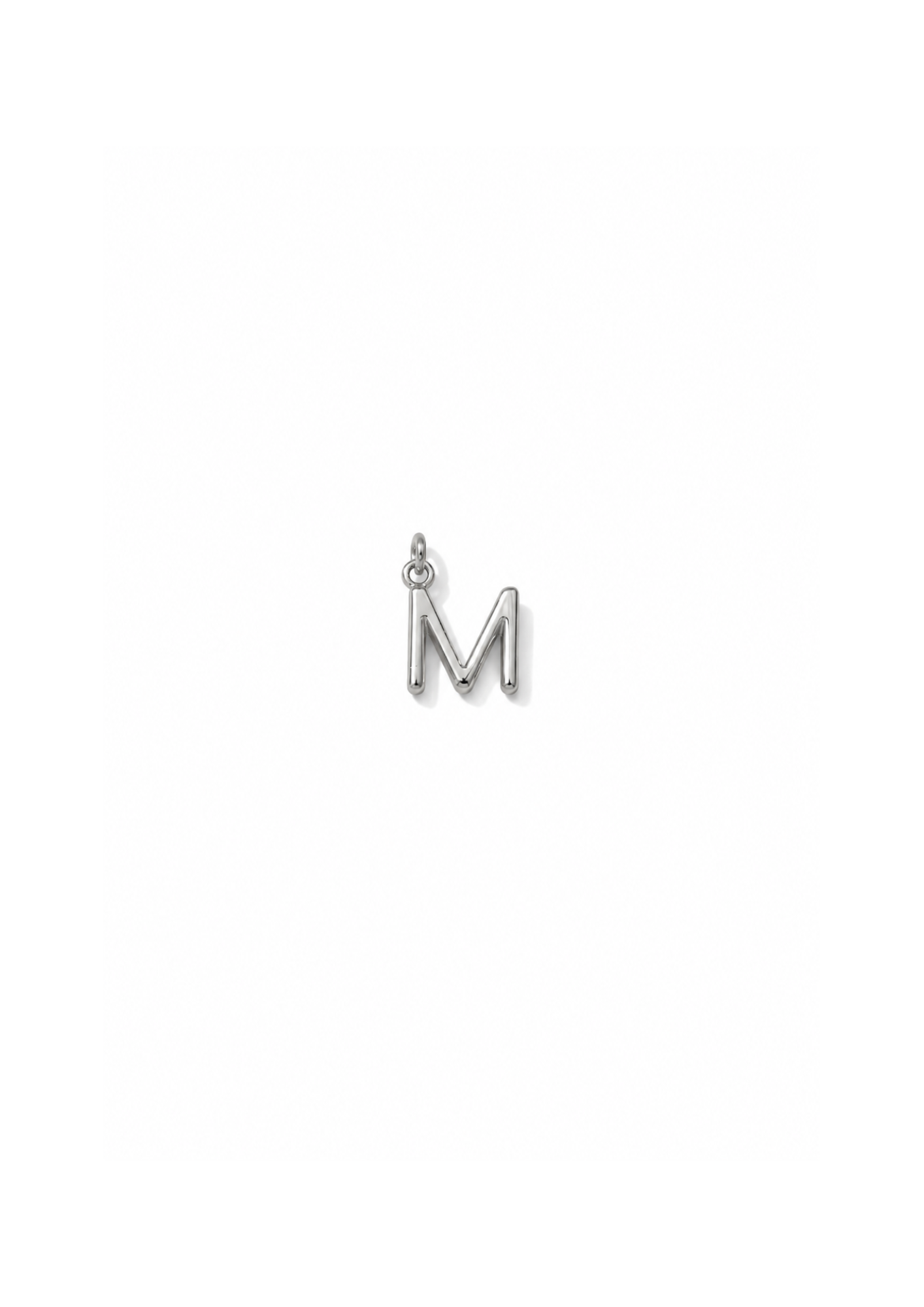 Micro Letter Charm I Silber