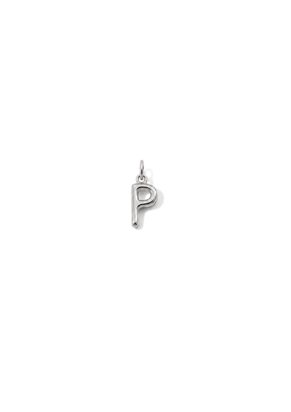Micro Letter Charm I Silber