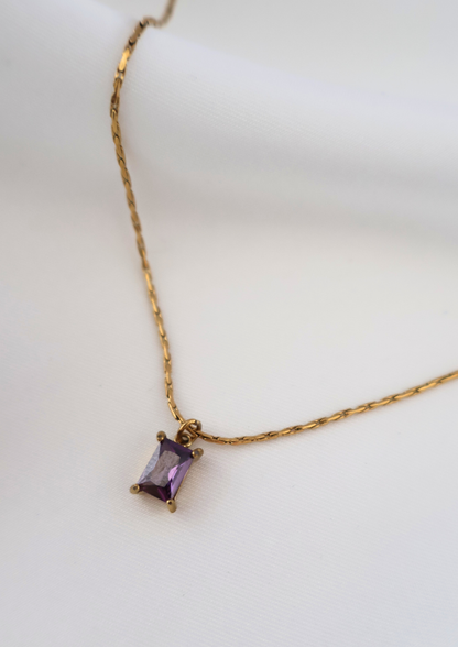 Birthstone Halskette I Gold