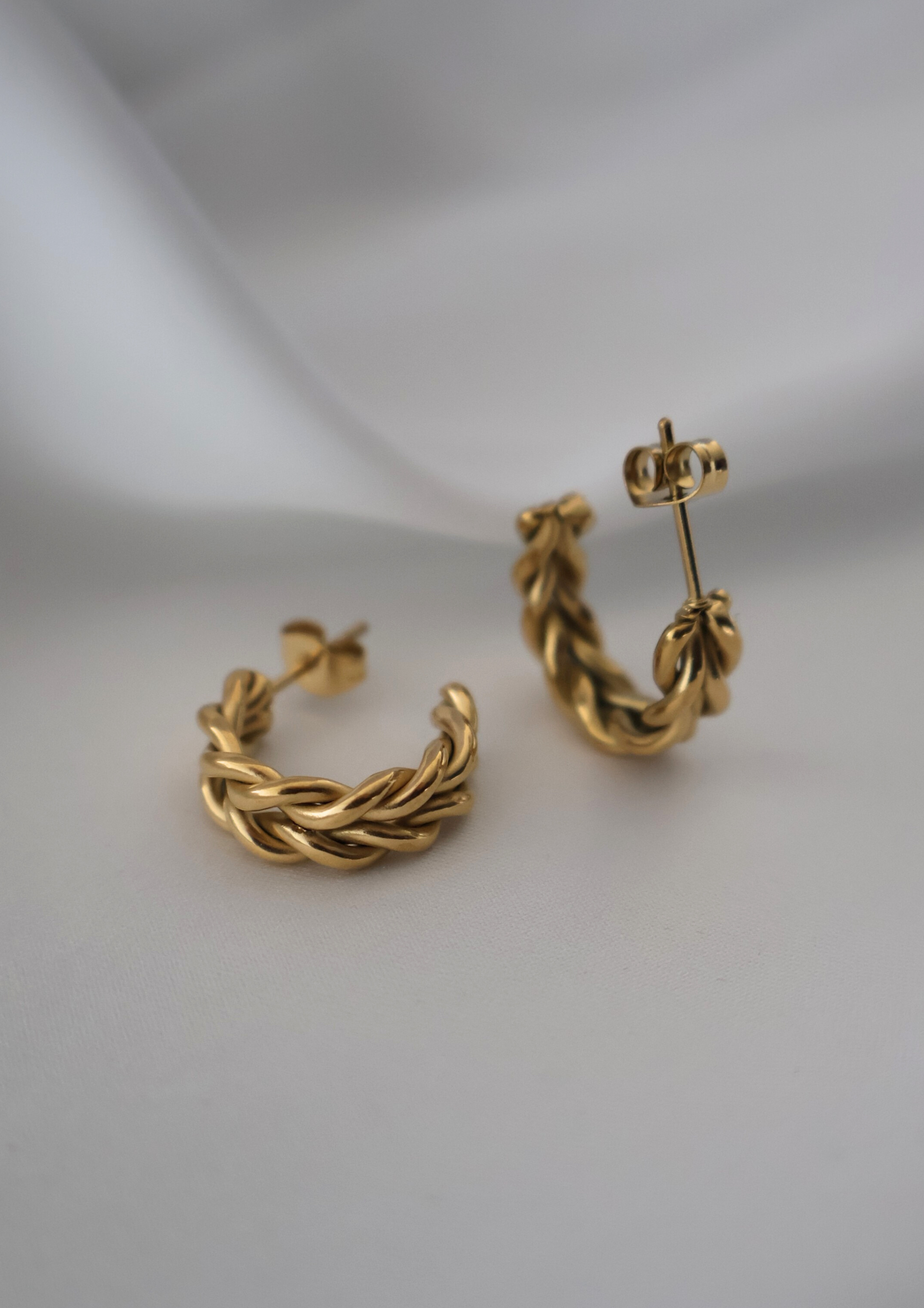 Braided Ohrstecker I Gold