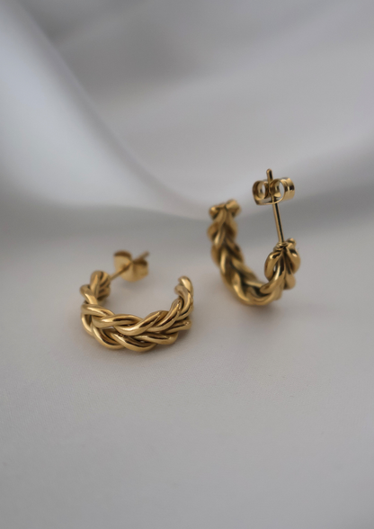 Braided Ohrstecker I Gold