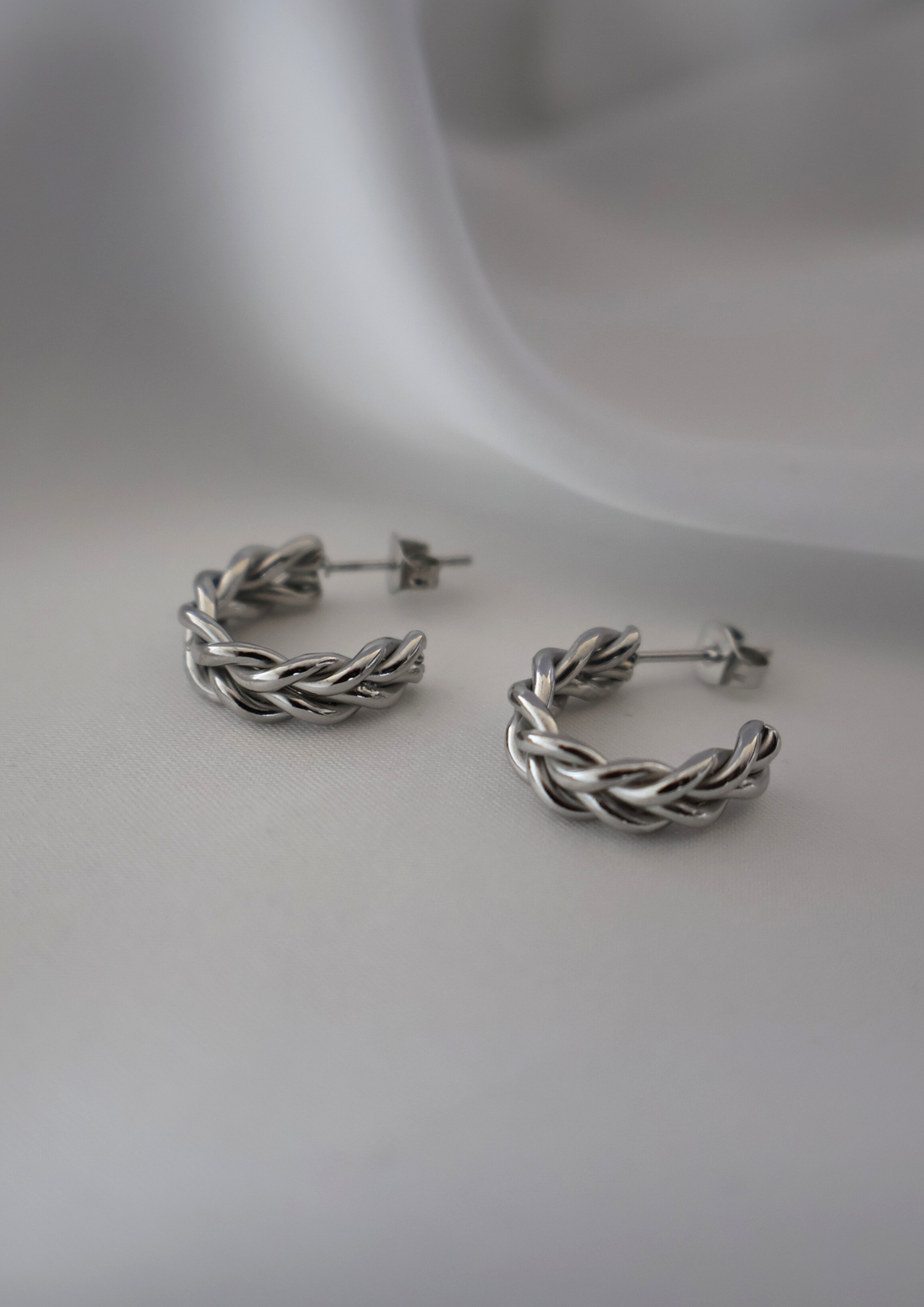 Braided Ohrstecker I Silber