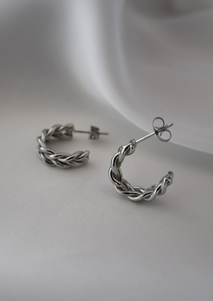 Braided Ohrstecker I Silber