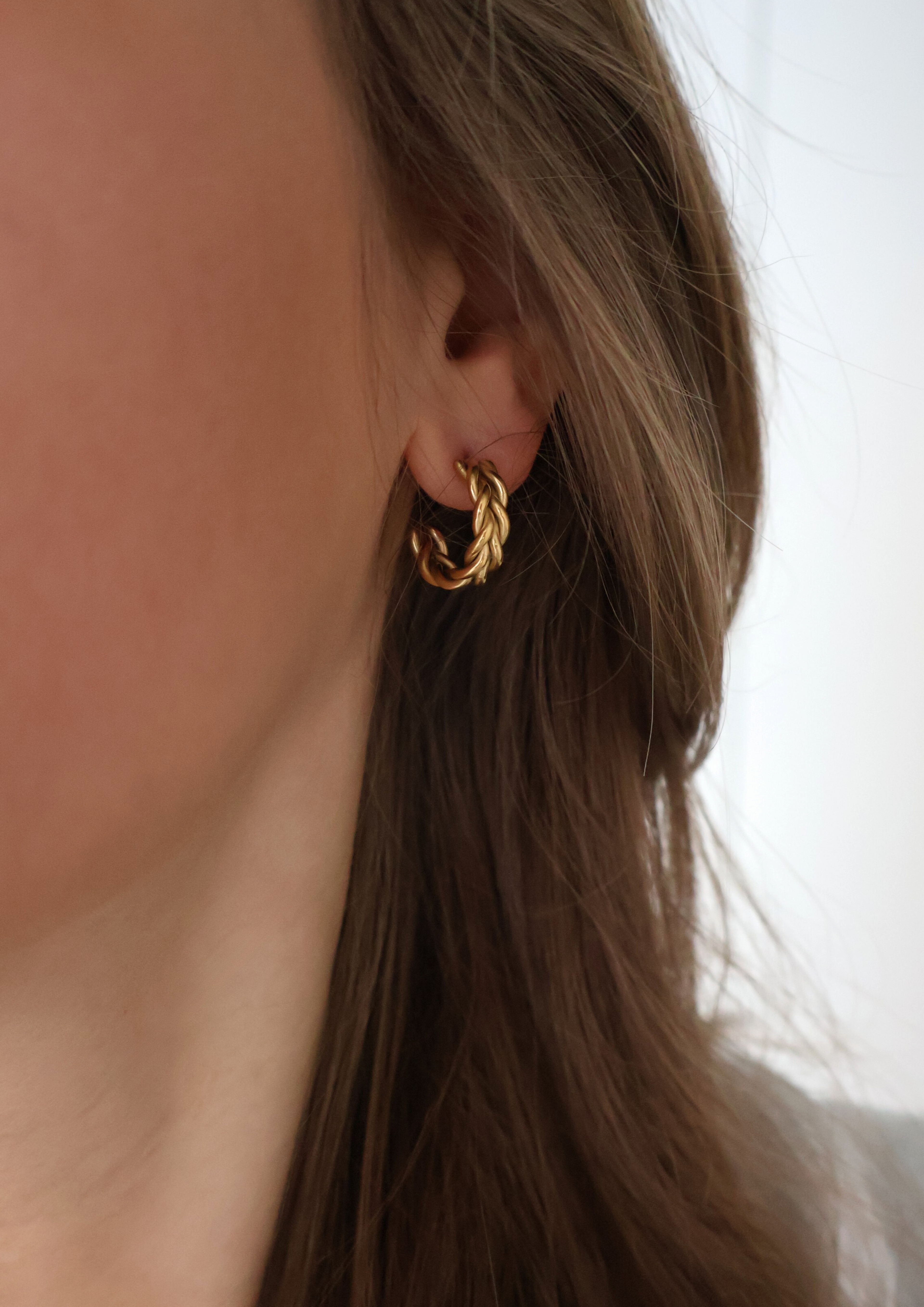 Braided Ohrstecker I Gold
