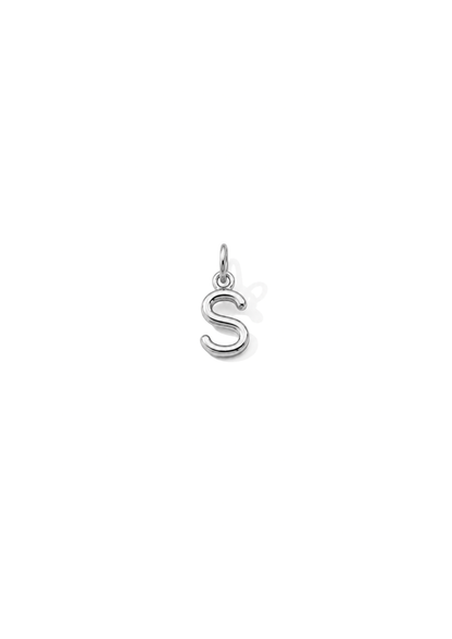 Micro Letter Charm I Silber