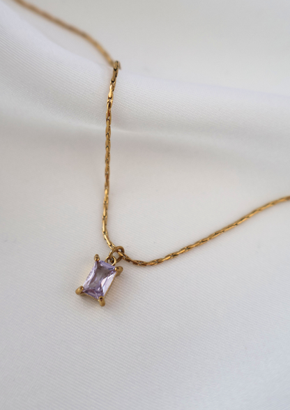 Birthstone Halskette I Gold