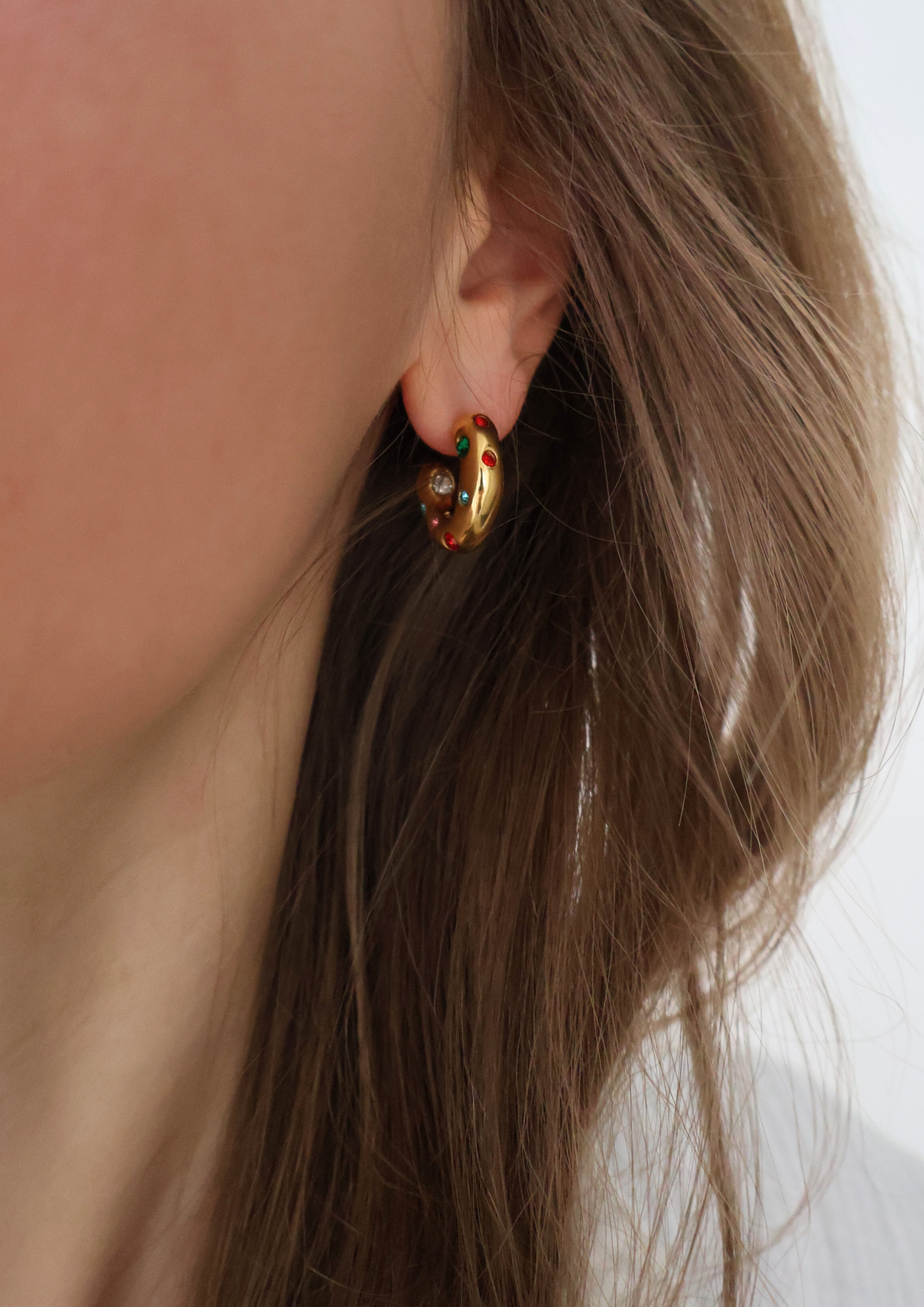 Kaleido stud earrings I Gold