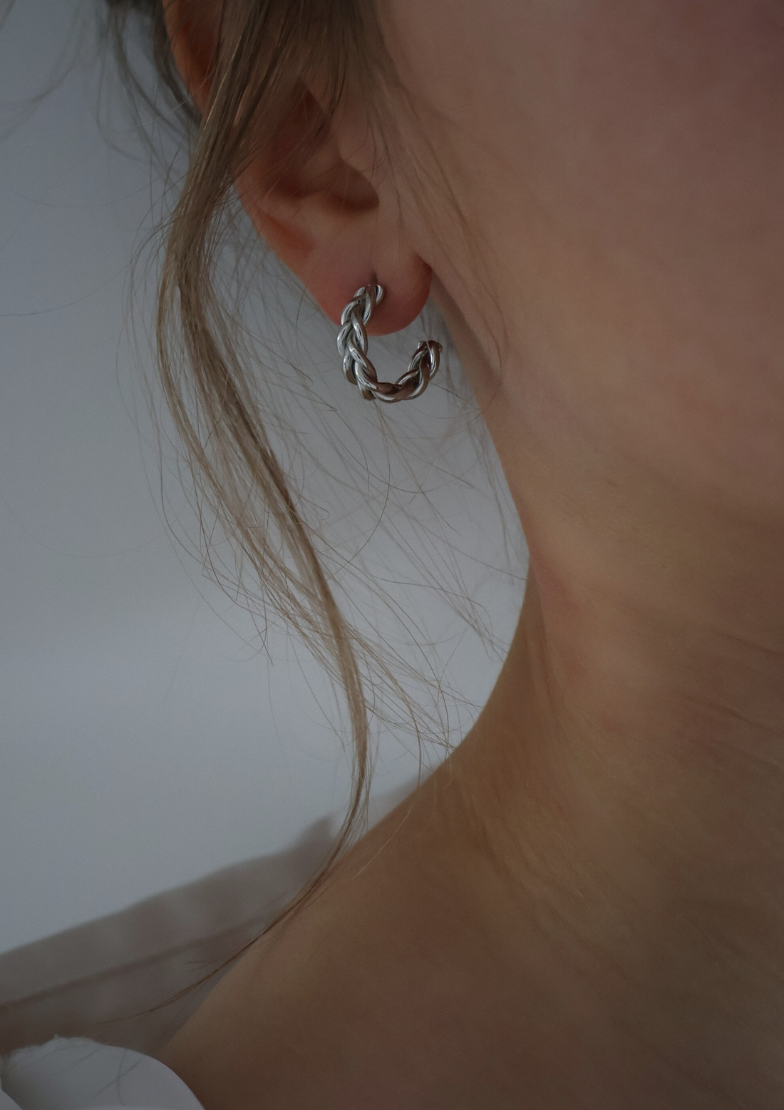 Braided Ohrstecker I Silber