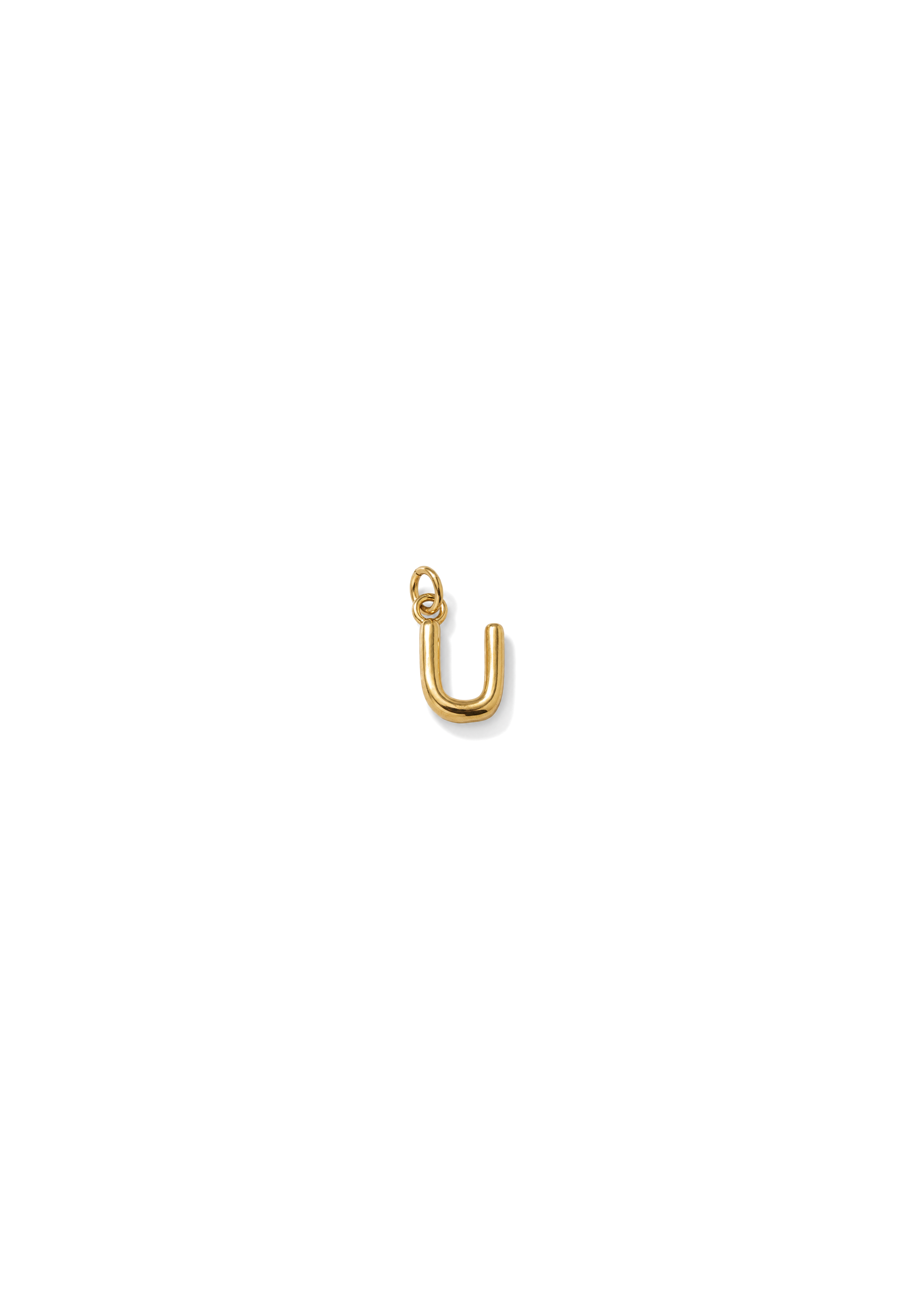 Micro Letter Charm I Gold