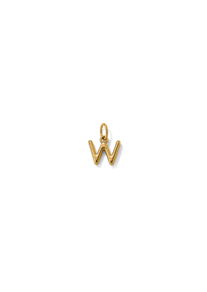Micro Letter Charm I Gold