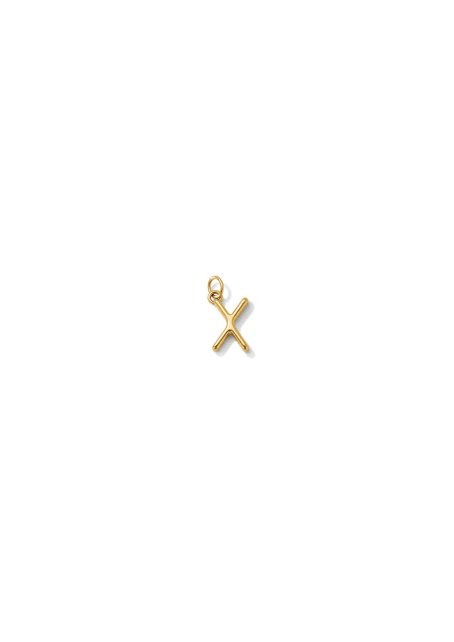 Micro Letter Charm I Gold
