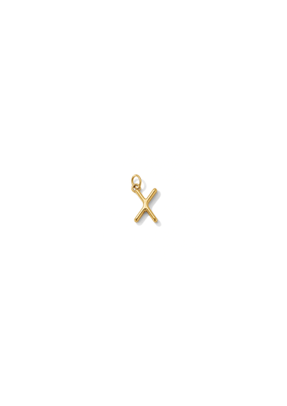 Micro Letter Charm I Gold