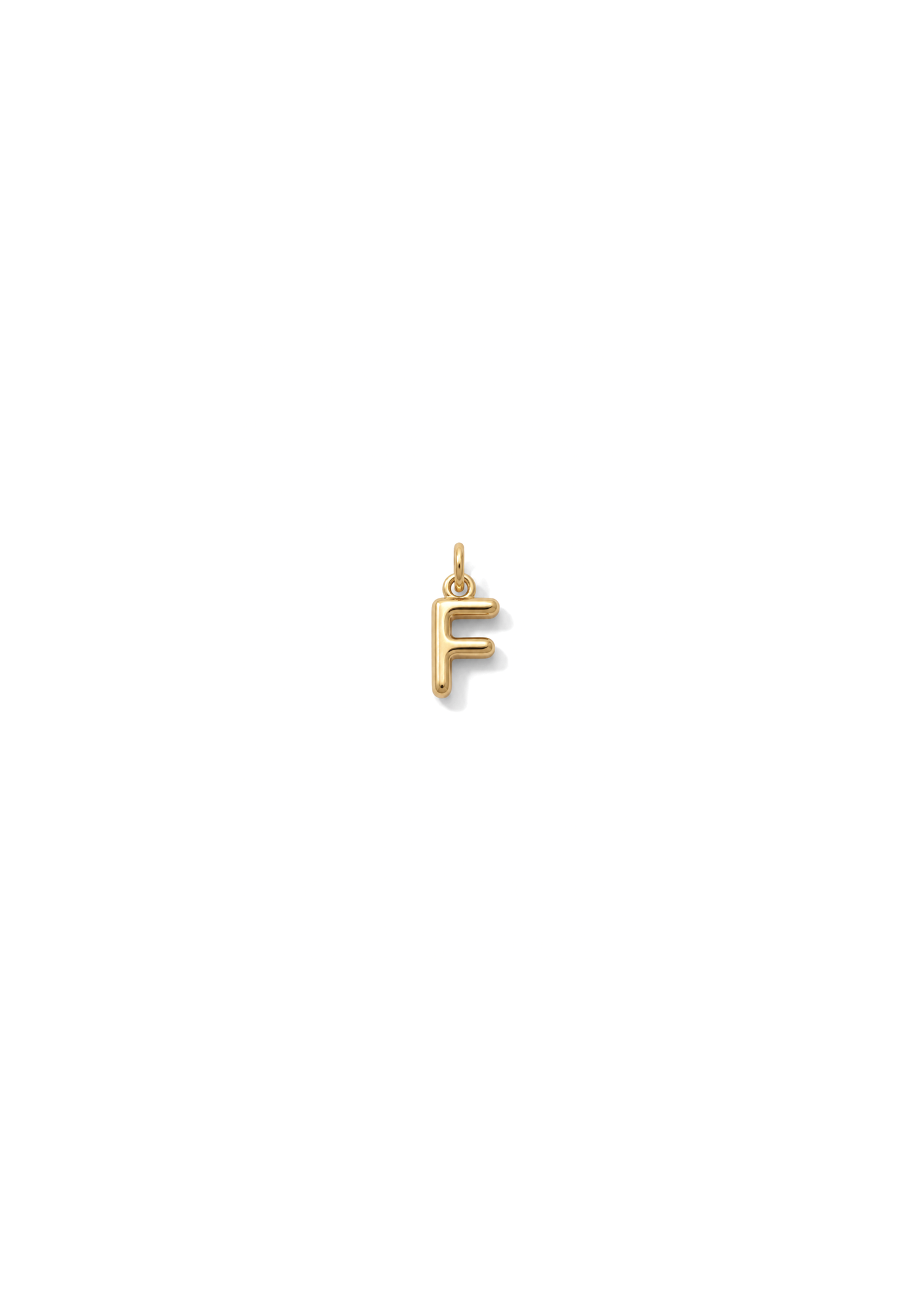 Micro Letter Charm I Gold