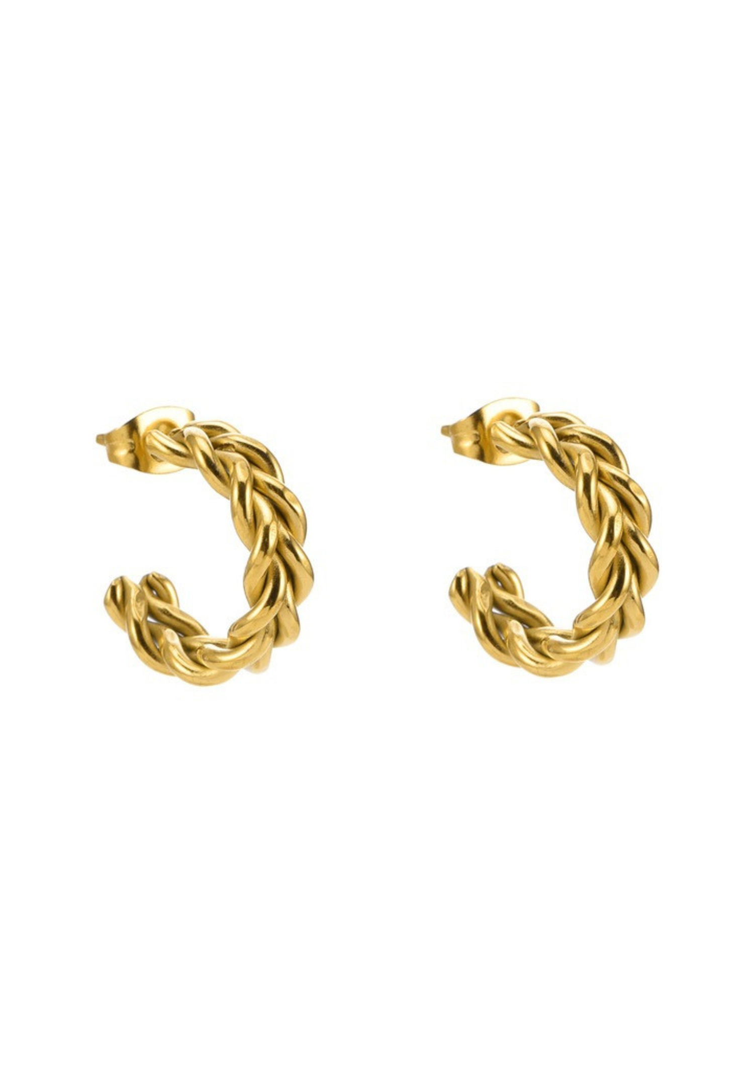 Braided Ohrstecker I Gold