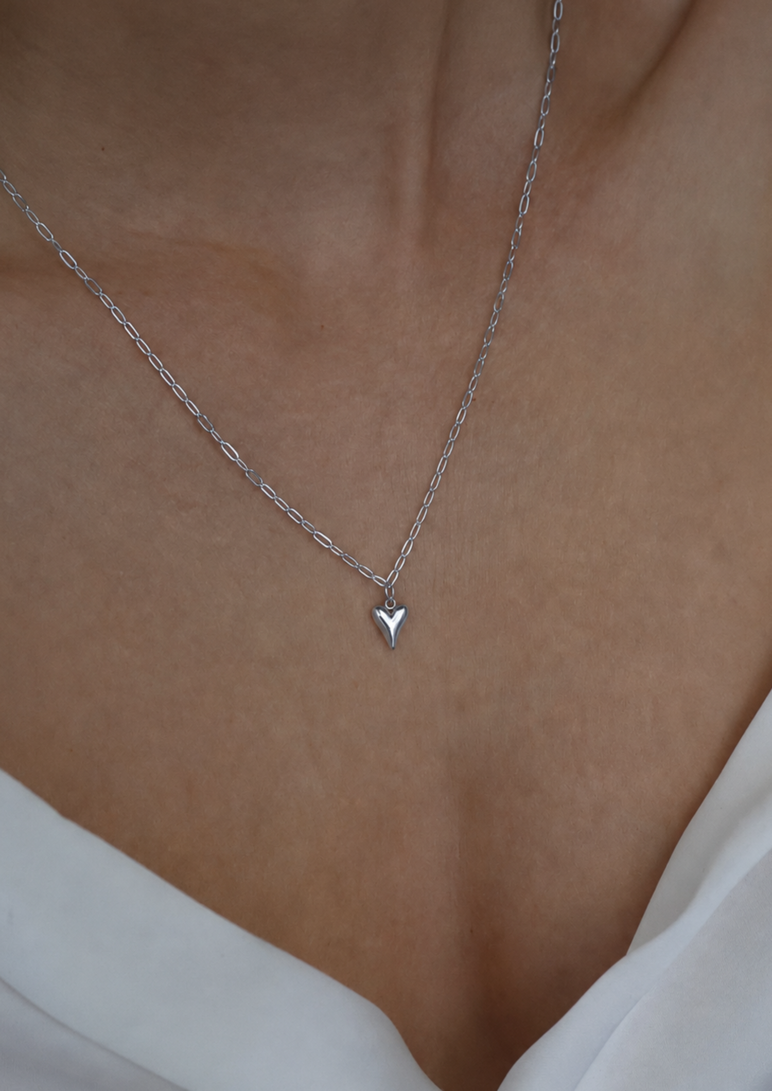 Forever Heart Charm I Silber