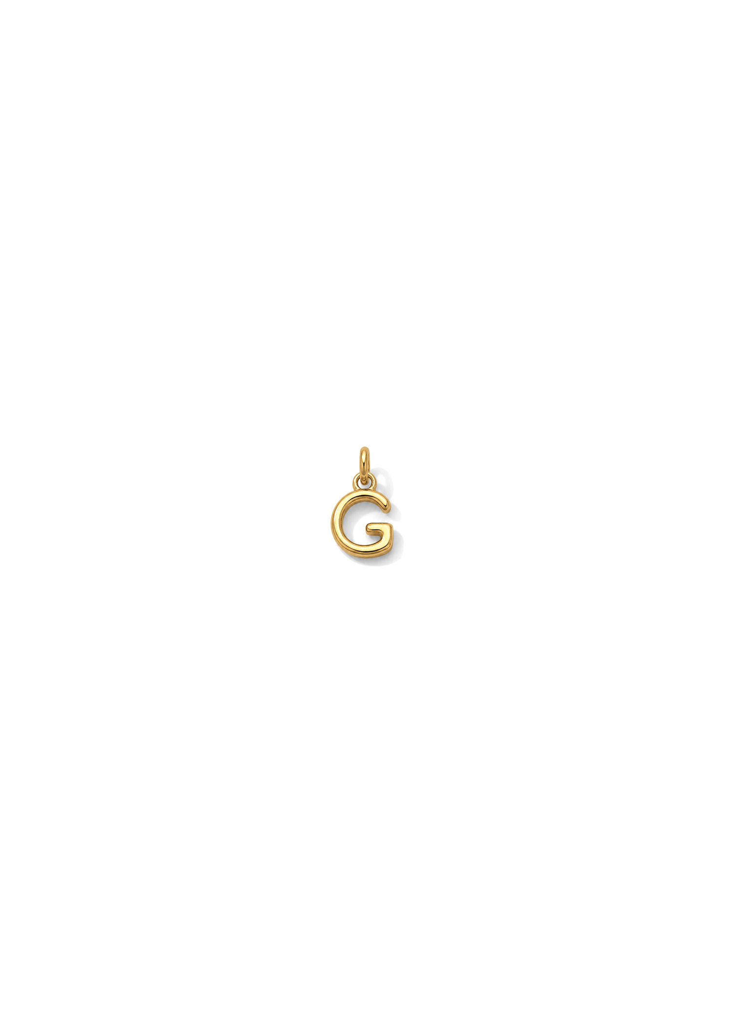Micro Letter Charm I Gold
