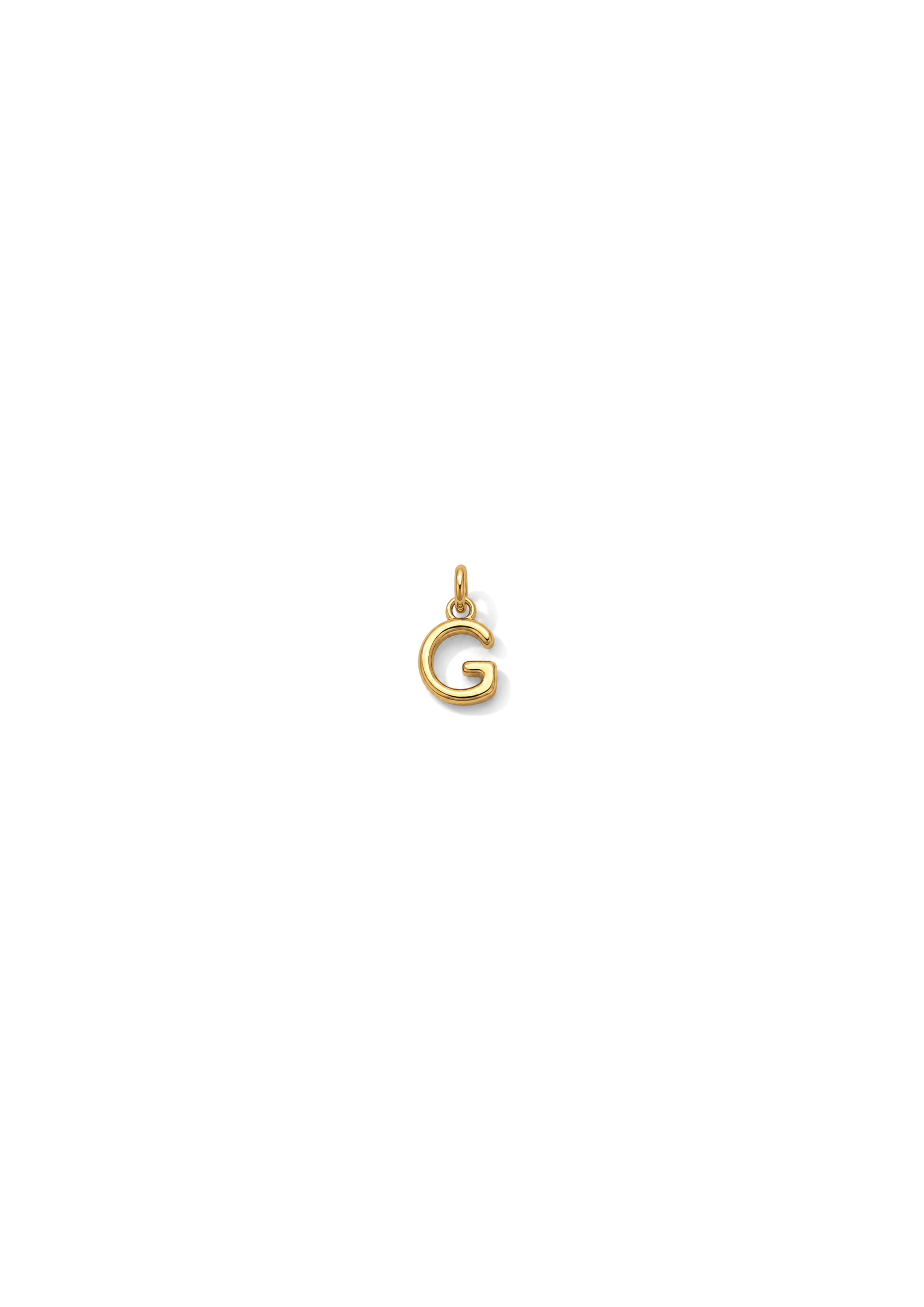 Micro Letter Charm I Gold