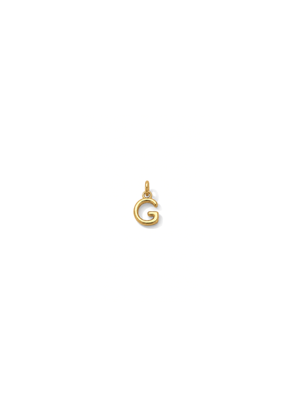 Micro Letter Charm I Gold