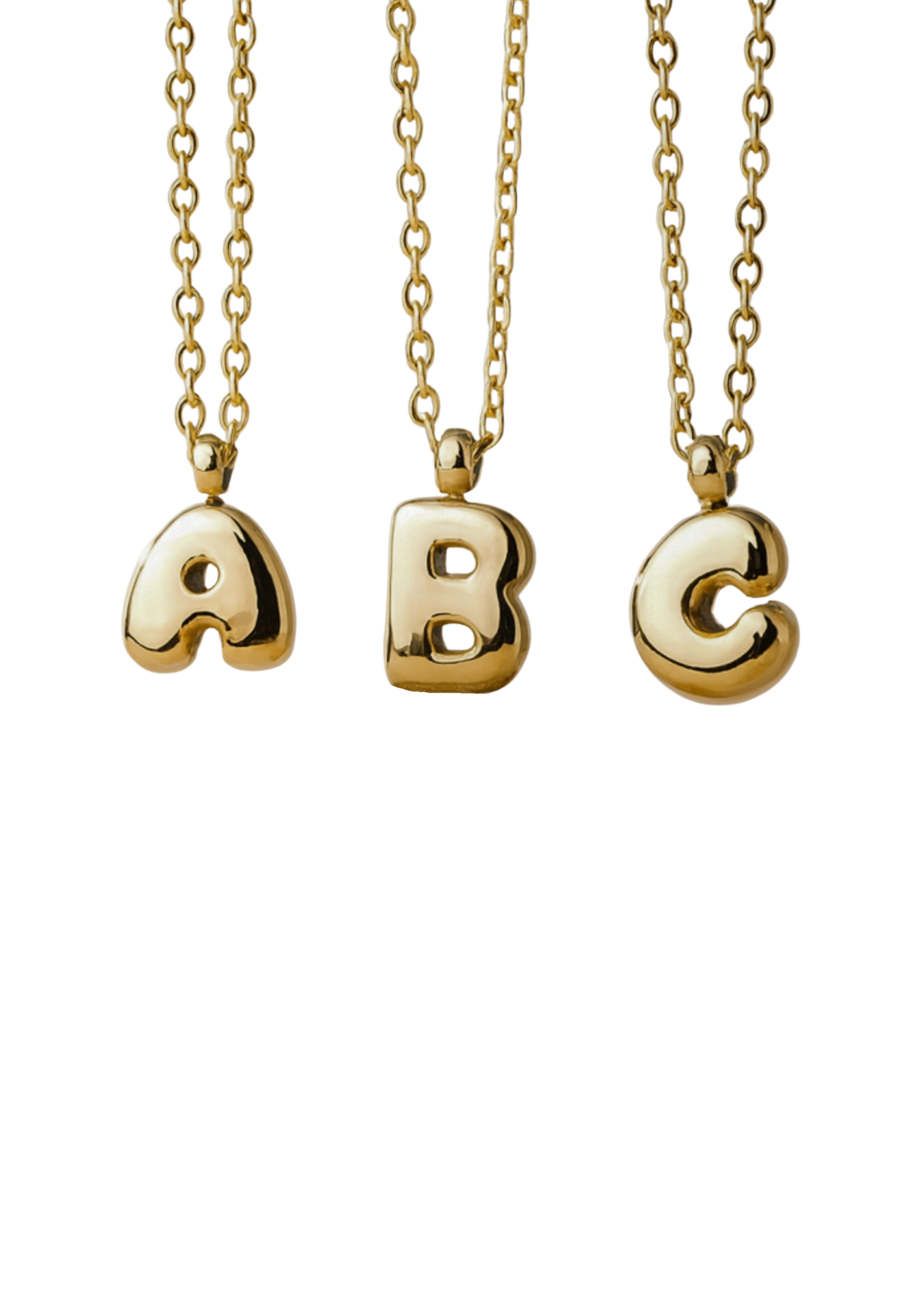 Letter Halskette I Gold