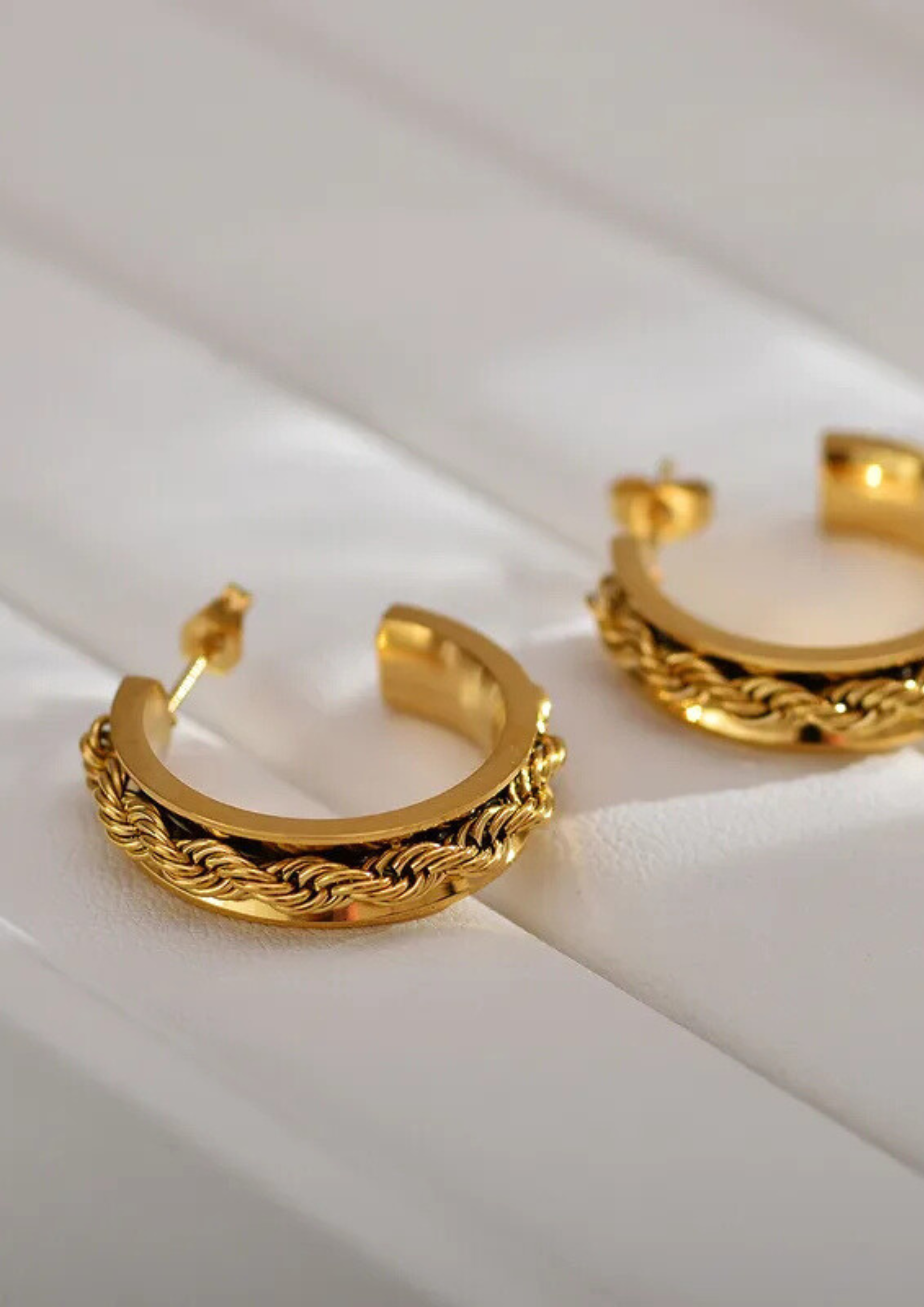 Weave Ohrstecker I Gold