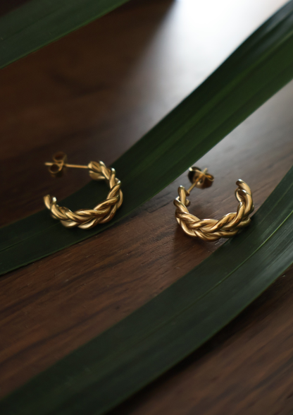Braided Ohrstecker I Gold