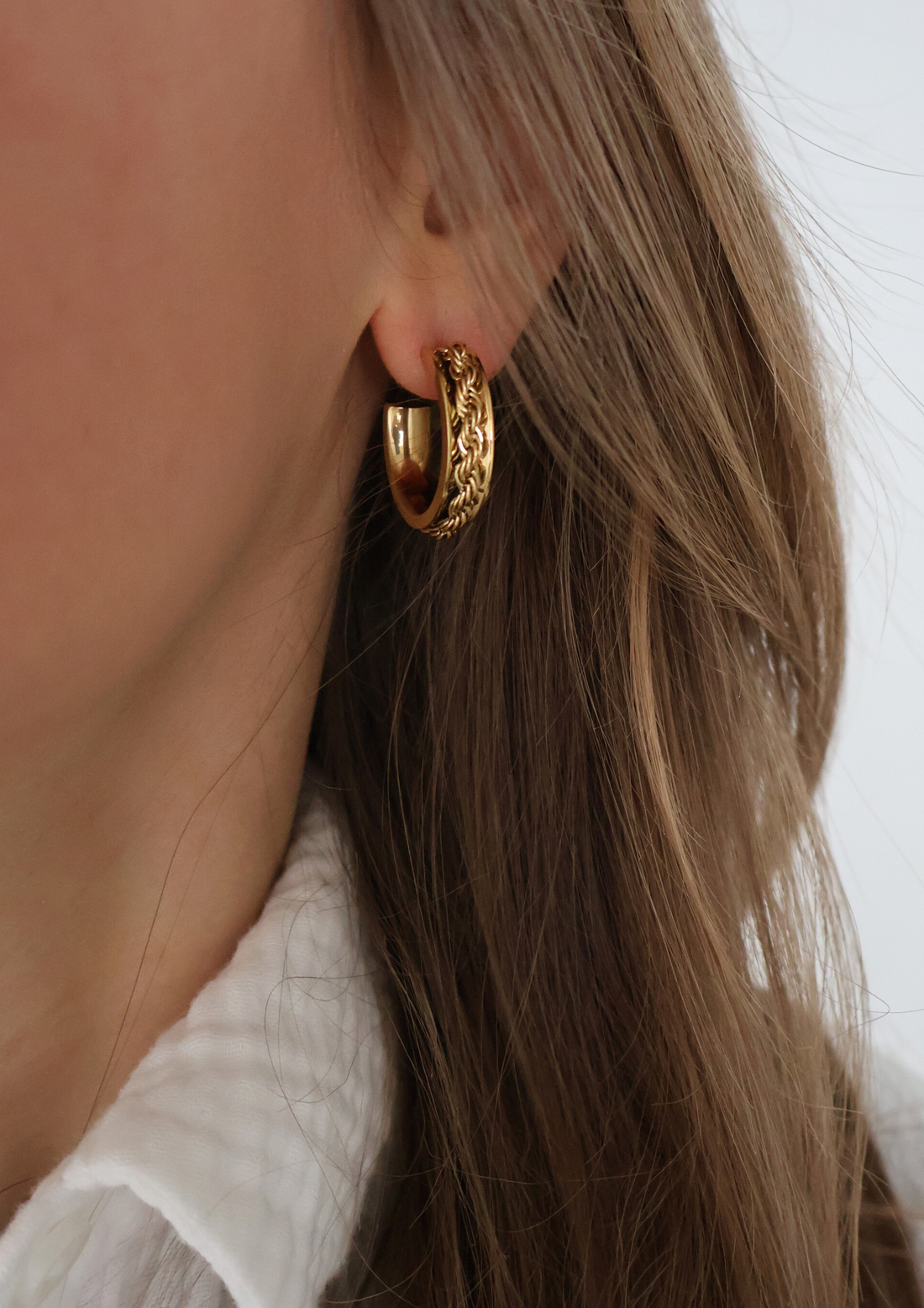 Weave Ohrstecker I Gold