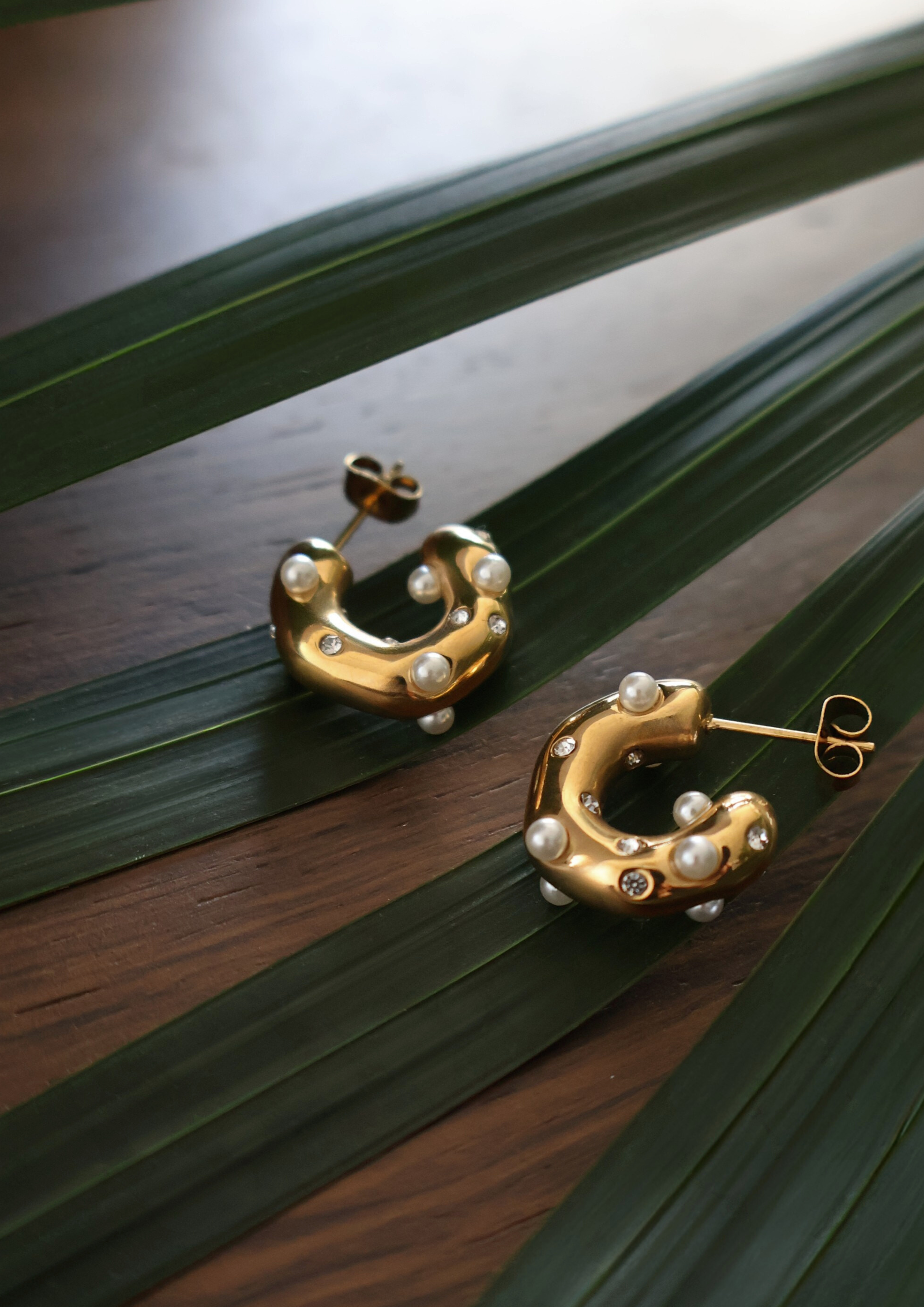 Organic Ohrstecker I Gold