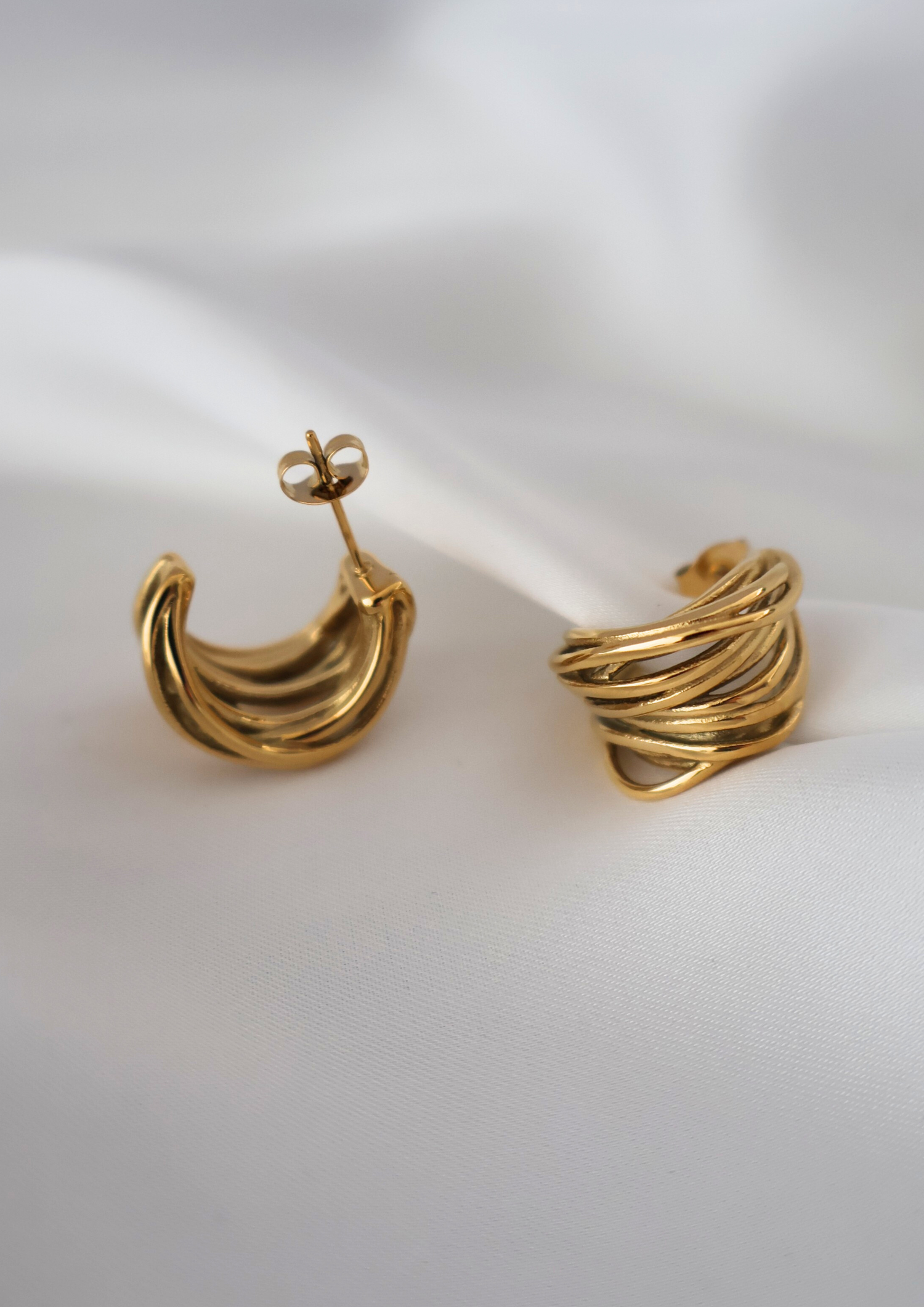 Breeze Ohrstecker I Gold