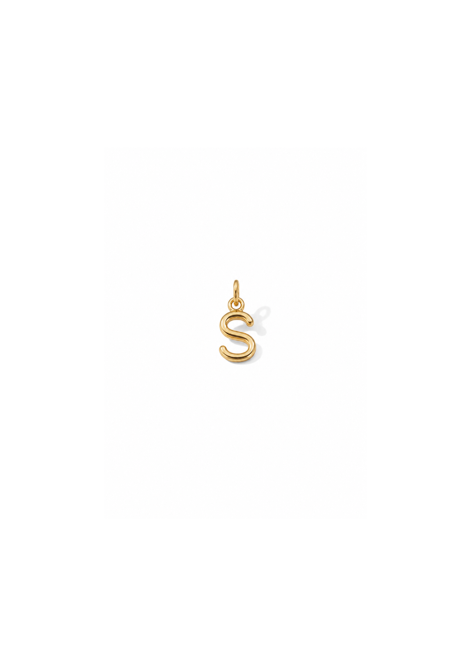 Micro Letter Charm I Gold