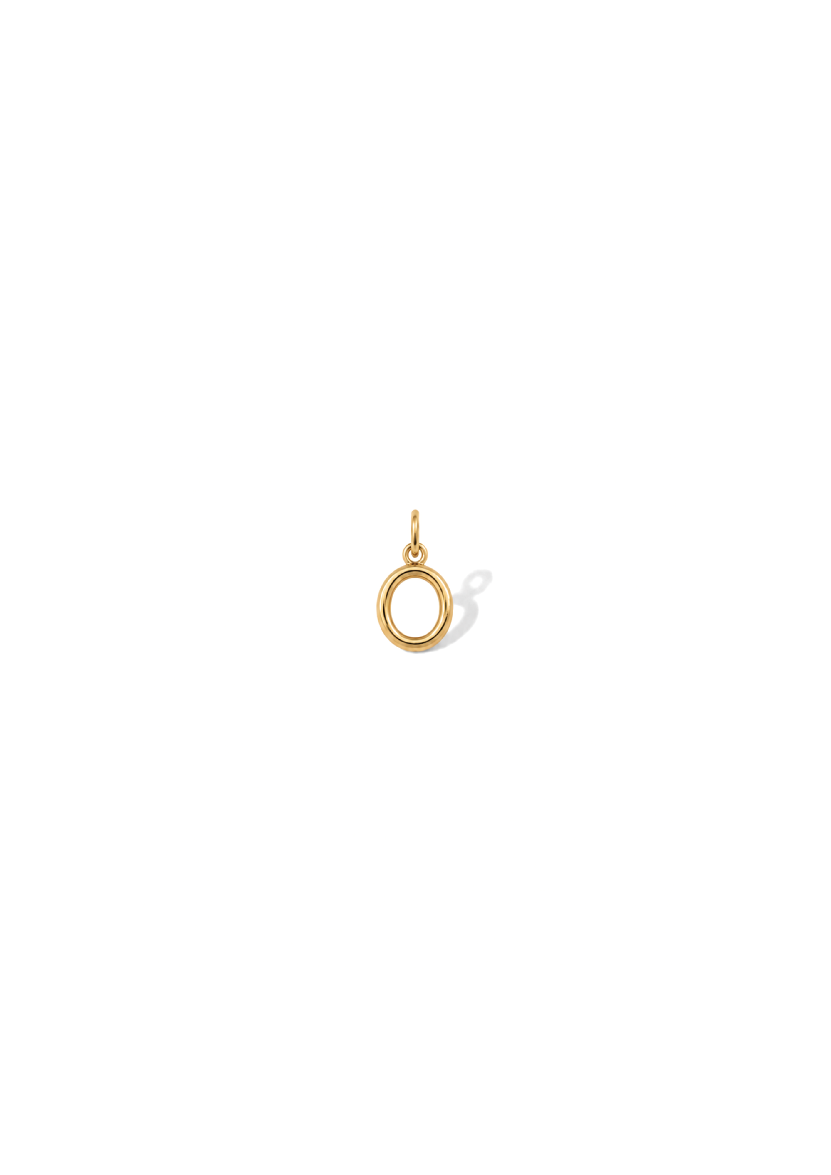 Micro Letter Charm I Gold