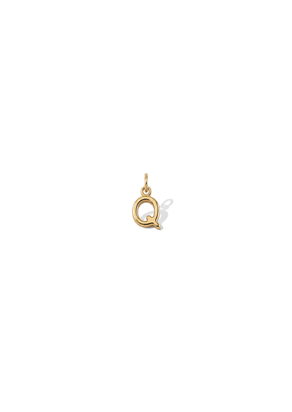 Micro Letter Charm I Gold