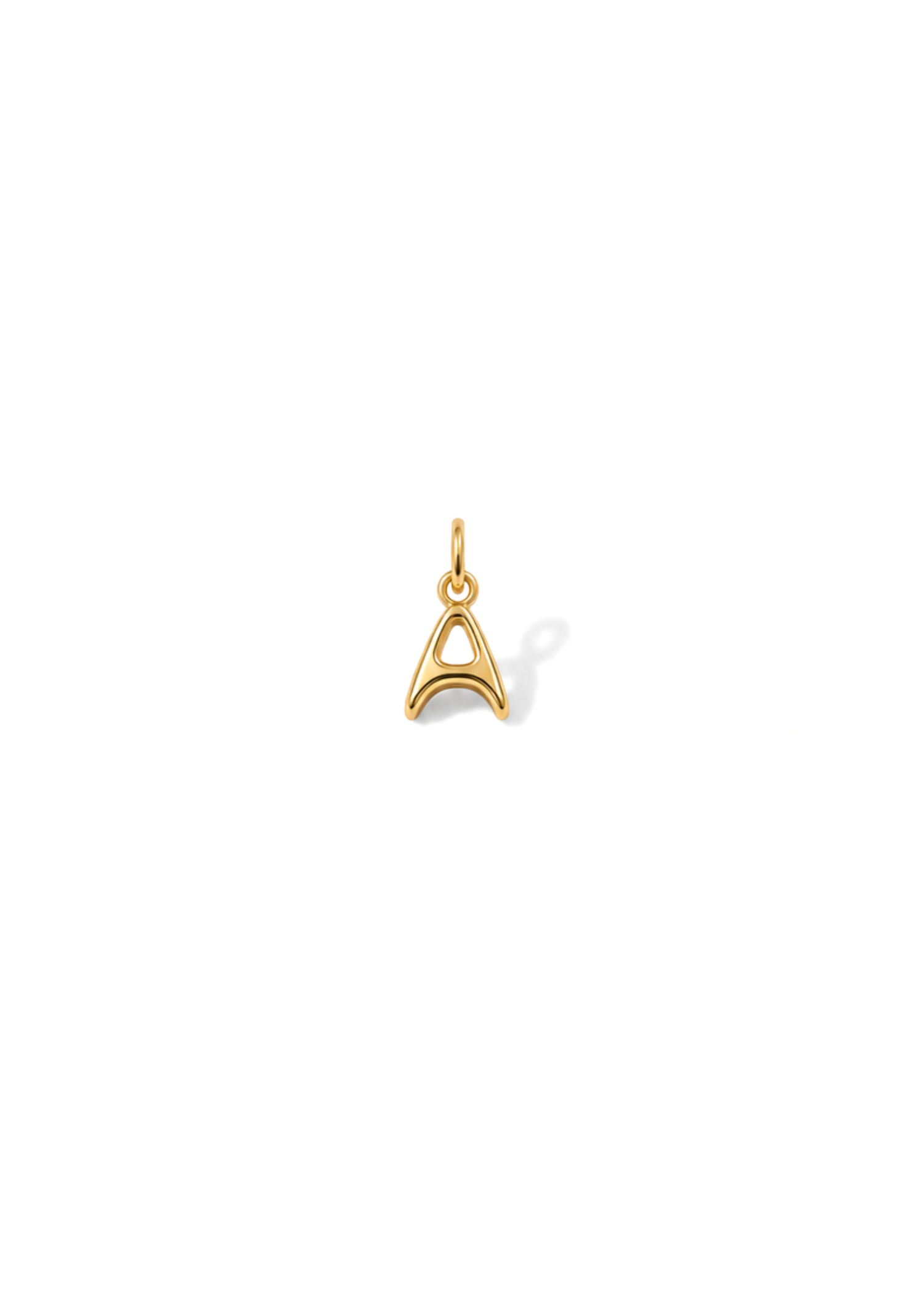 Micro Letter Charm I Gold