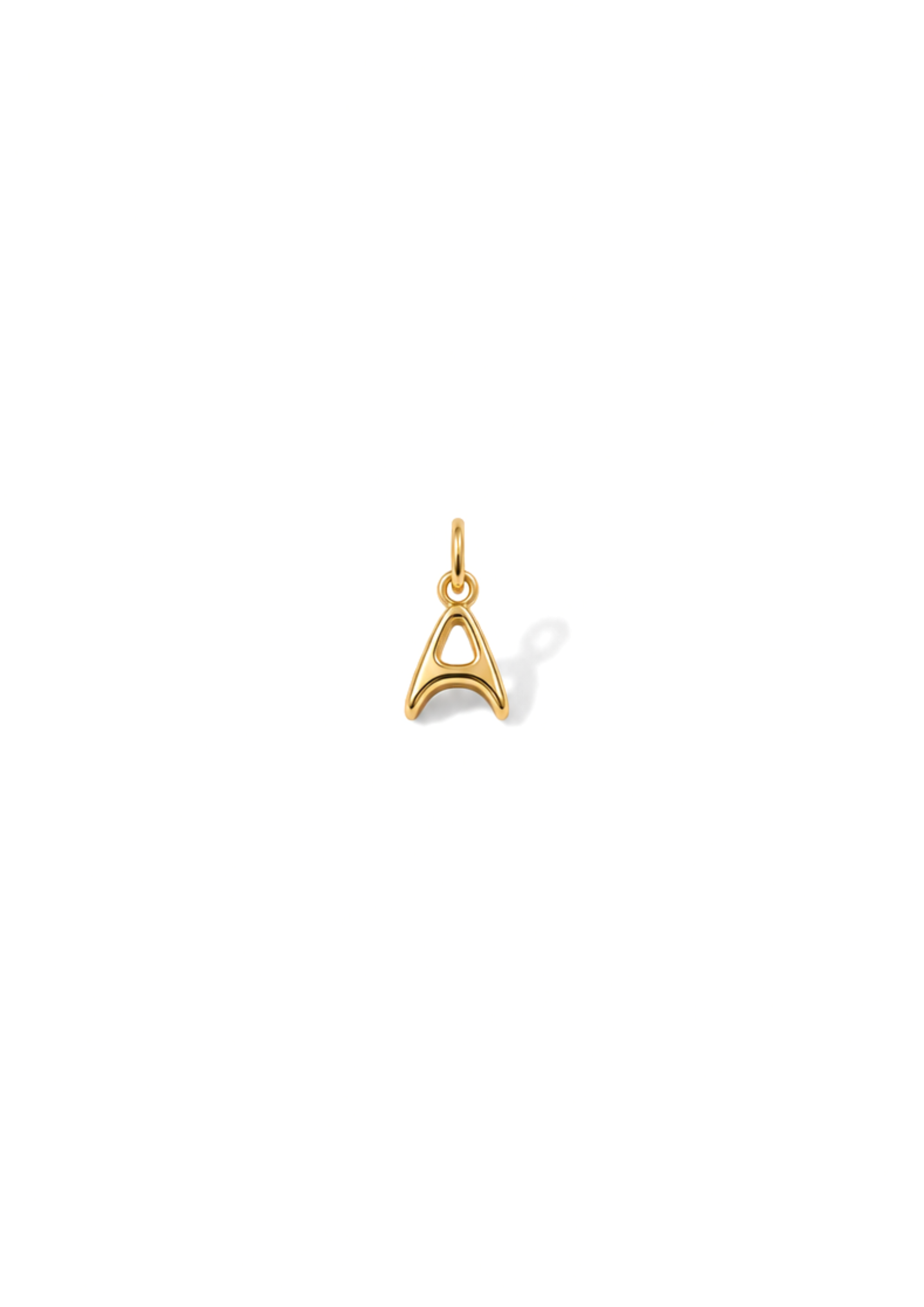 Micro Letter Charm I Gold