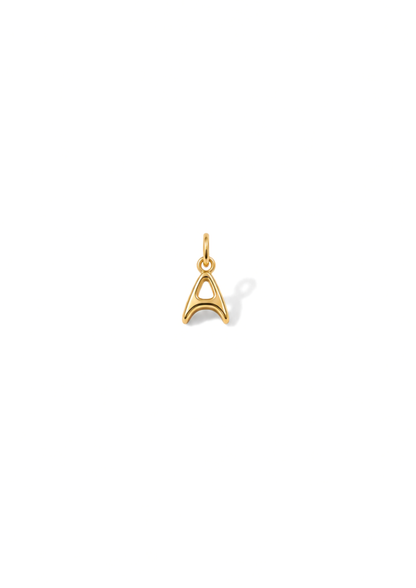 Micro Letter Charm I Gold