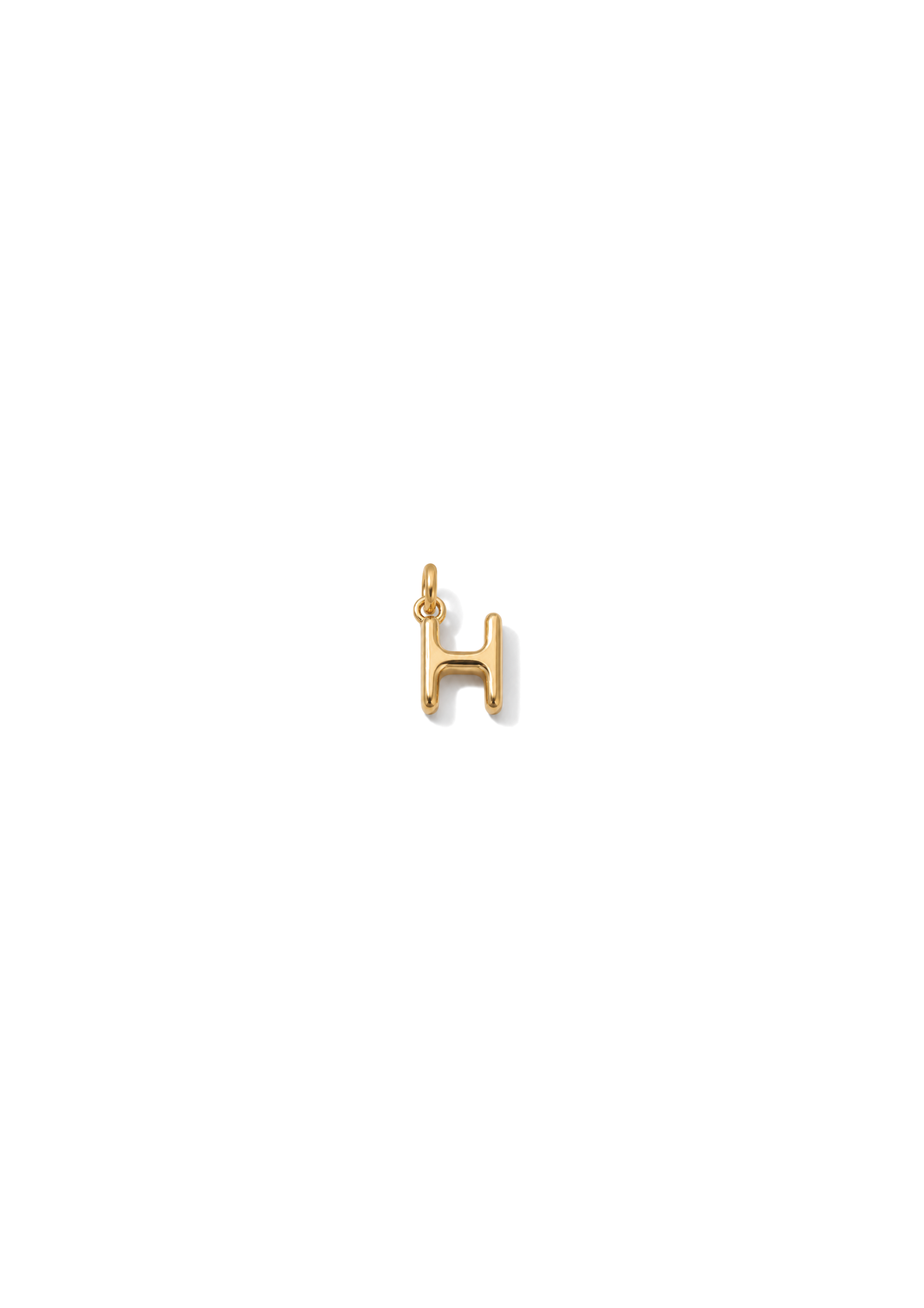 Micro Letter Charm I Gold